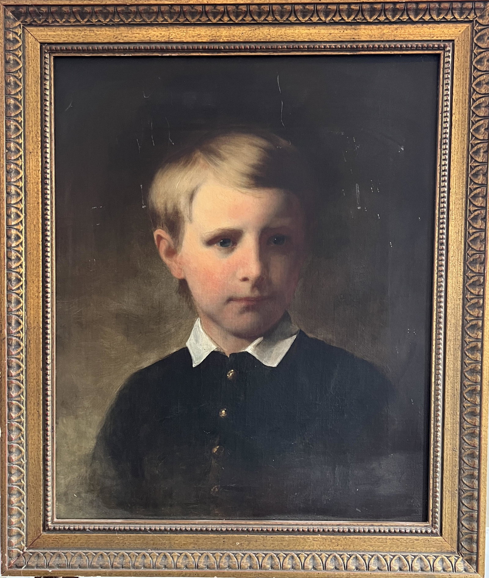 19th C. Grove Sheldon Gilbert "Master Seldon" Oil on Canvas: 19.5" x 16"