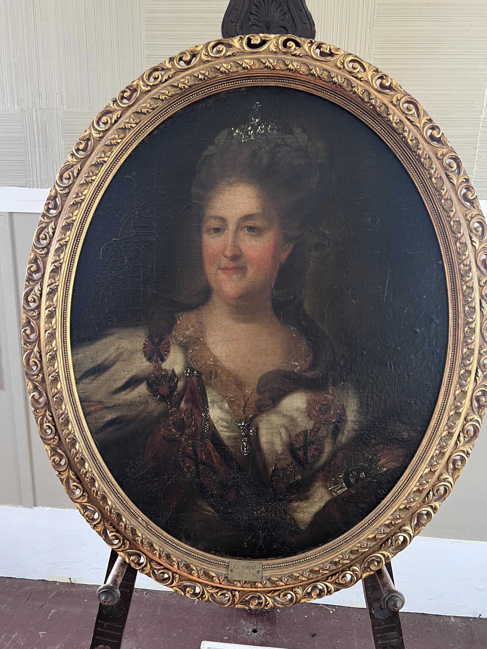Portrait of Cathrine Dated 1762-1796 Oil on Board (1 of 6)