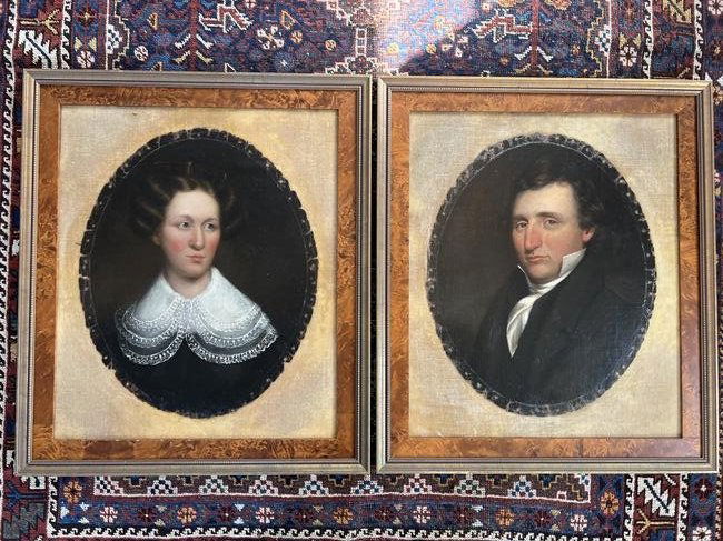 Pair of 19th C. Portraits Oil on Canvas (1 of 8)