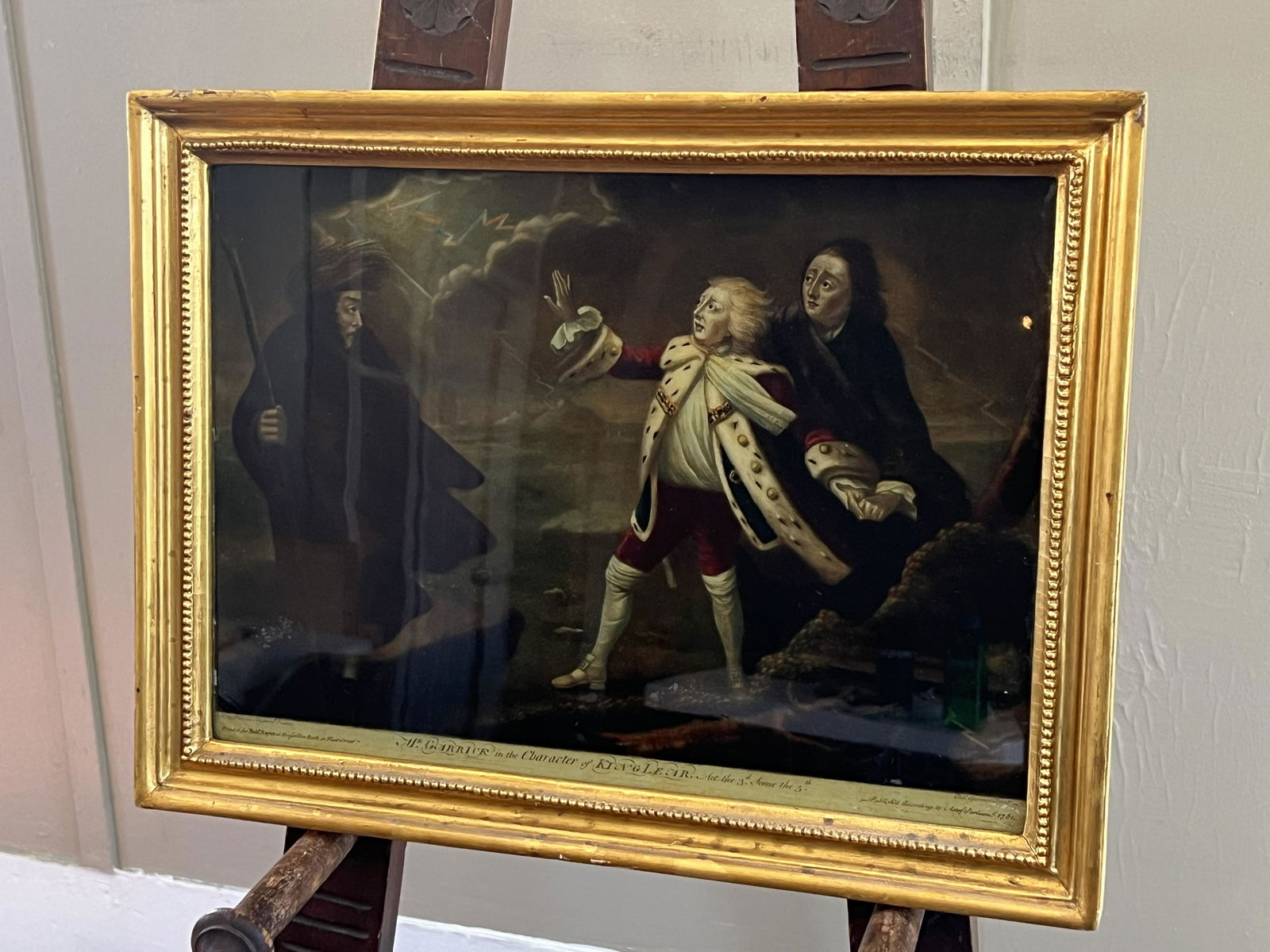 Early "Mr. Garrick in the Character of King Lear" Mezzotint Printed for Robert Sayer (1 of 8)