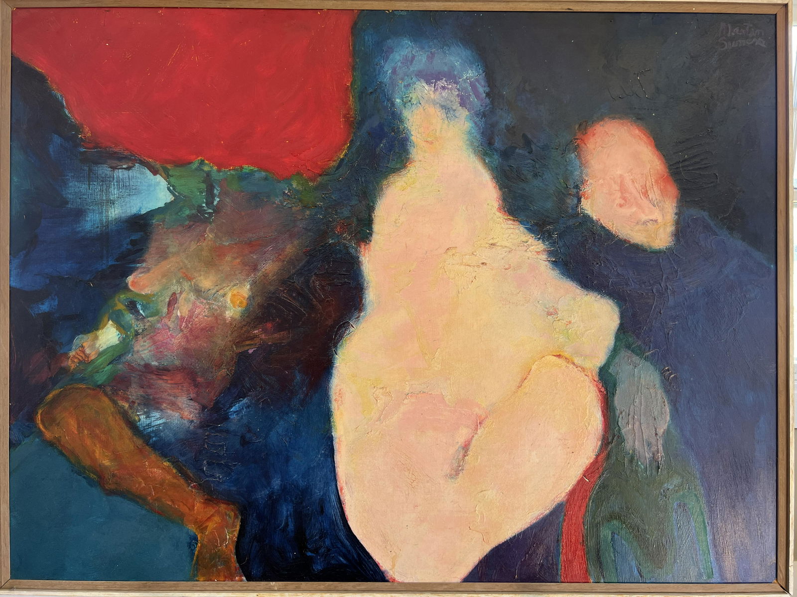 Martin Sumers "Trip to Red" 1966 Oil on Masonite (1 of 6)