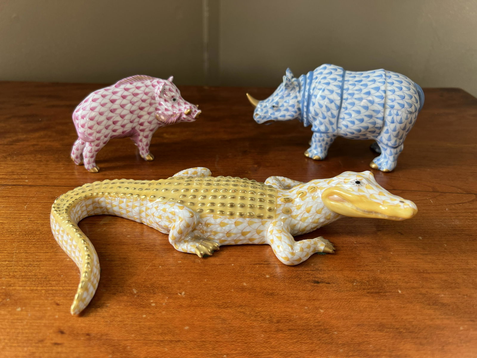 3 Herend Hungarian Porcelain Hand-Painted 1st Edition Animal Figurines (1 of 12)