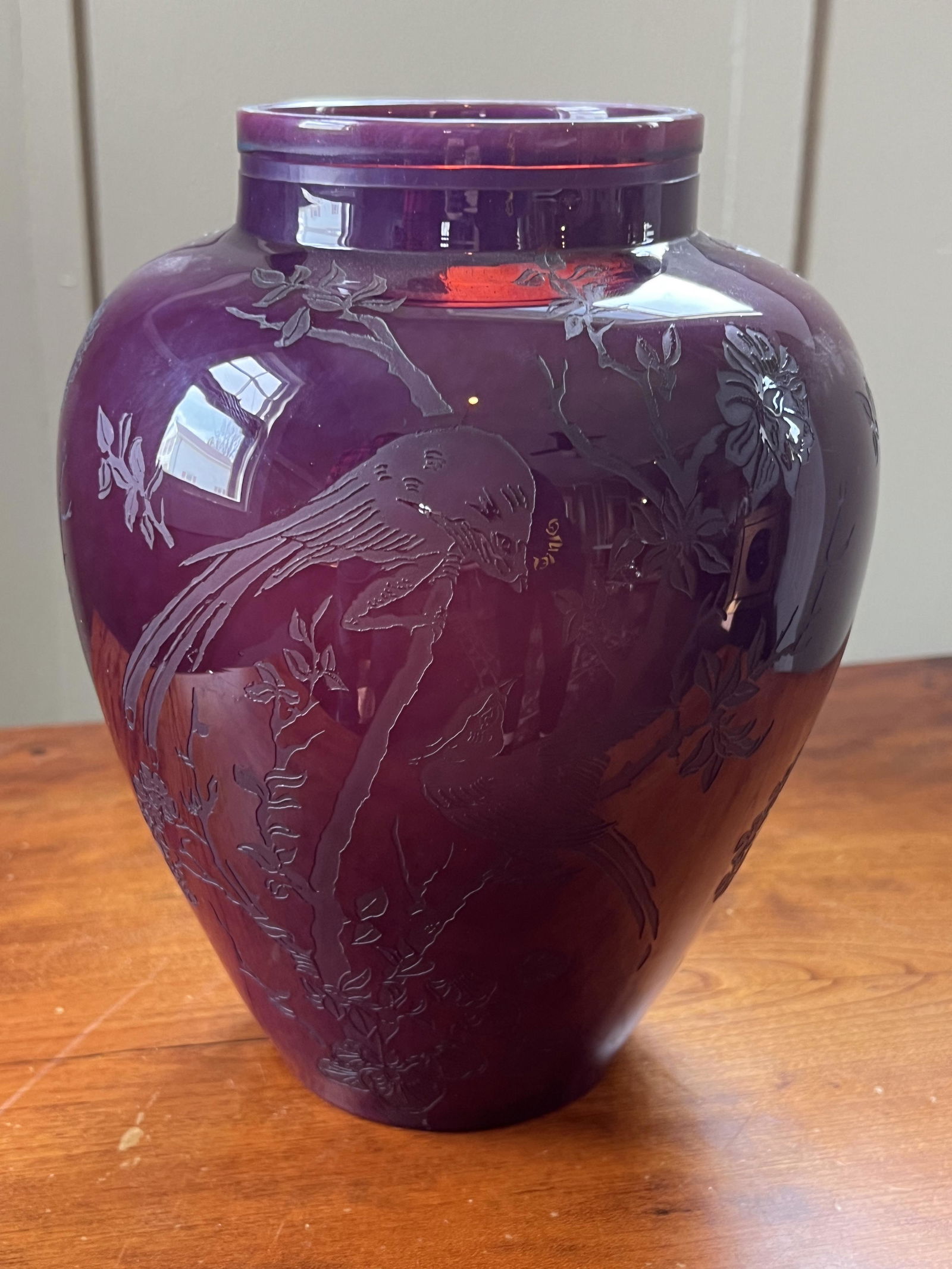 Steuben Plum Jade Acid Cut Back Vase (1 of 11)