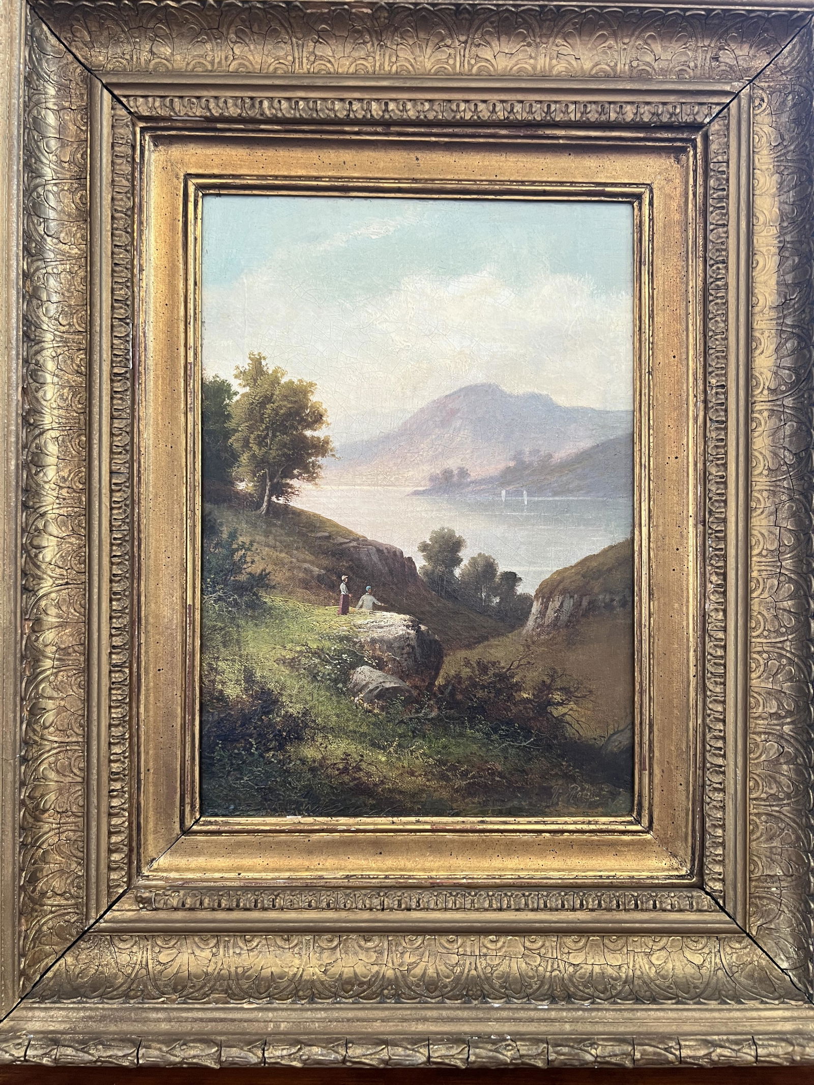 Henry John Roby Shore Landscape Oil on Canvas (1 of 8)