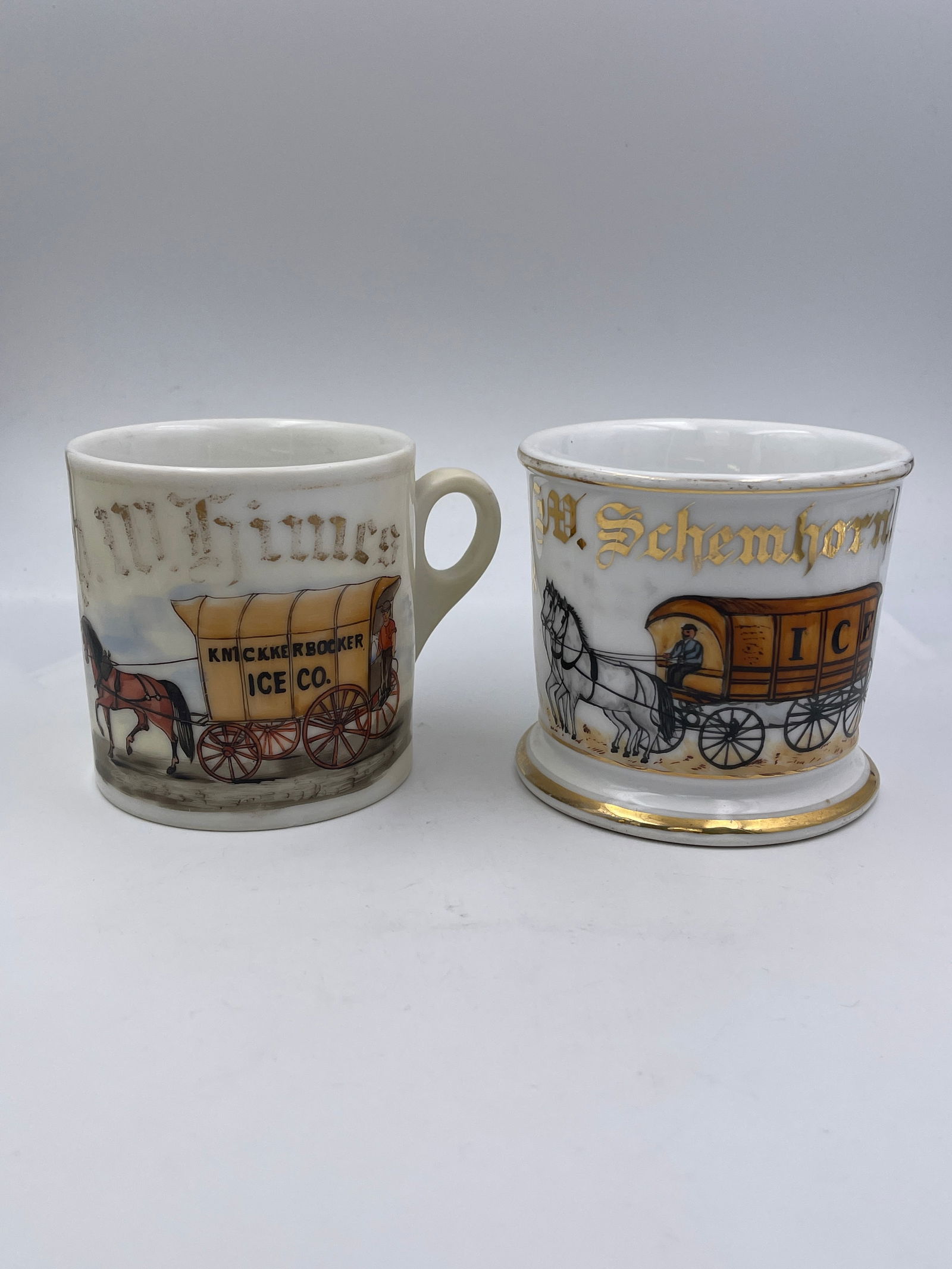 Ice Wagon Porcelain Occupational Shaving Mugs (1 of 13)