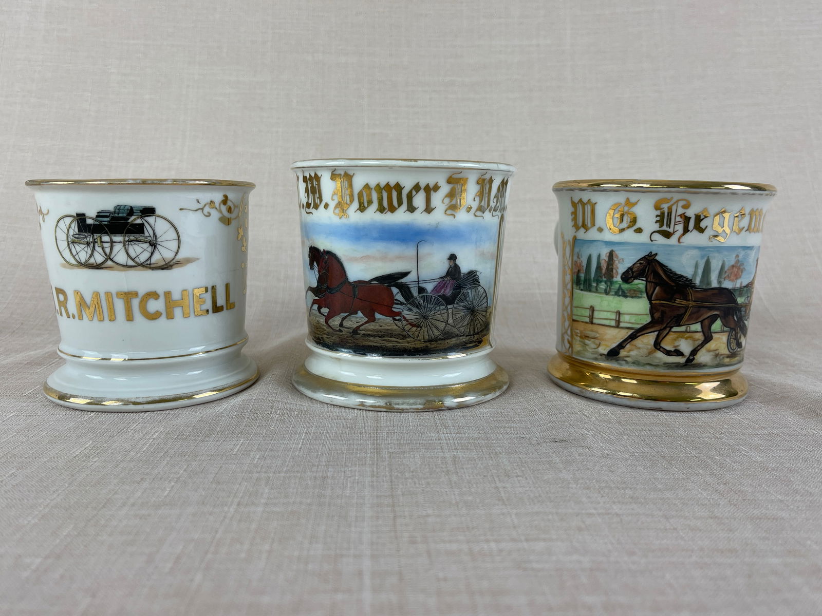 Buggy & Jockey Porcelain Occupational Shaving Mugs (1 of 16)