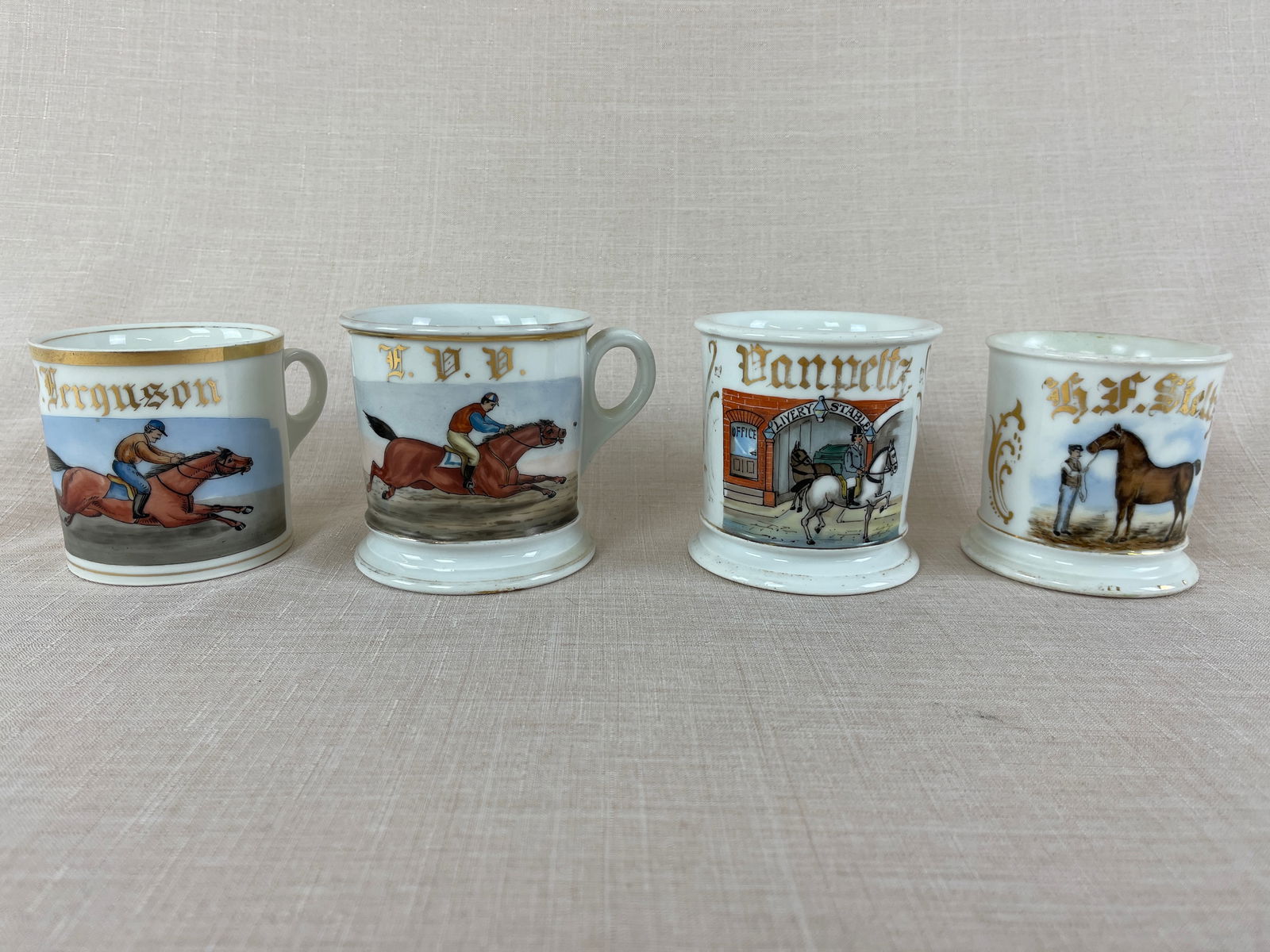 Equestrian Porcelain Occupational Shaving Mugs (1 of 17)