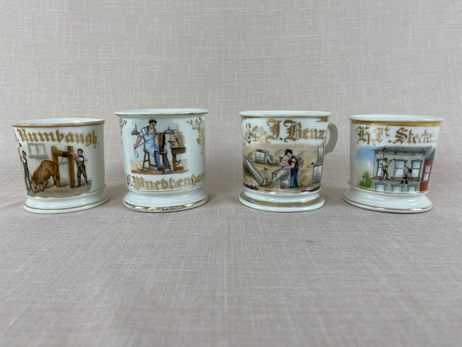 Trades Porcelain Occupational Shaving Mugs (1 of 17)