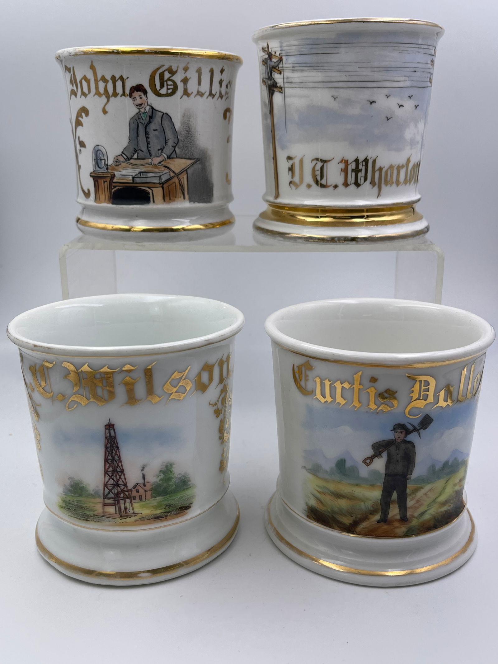 Trades Porcelain Occupational Shaving Mugs (1 of 18)