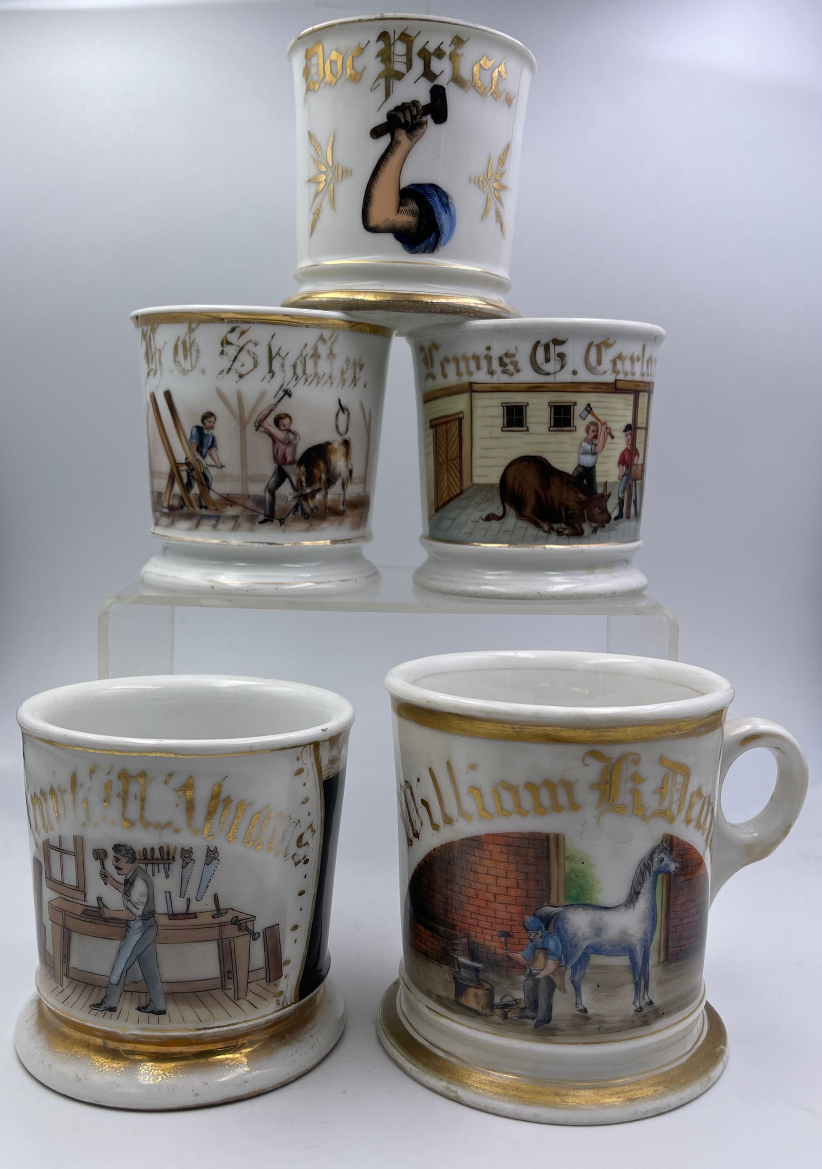 Trades Porcelain Occupational Shaving Mugs (1 of 20)