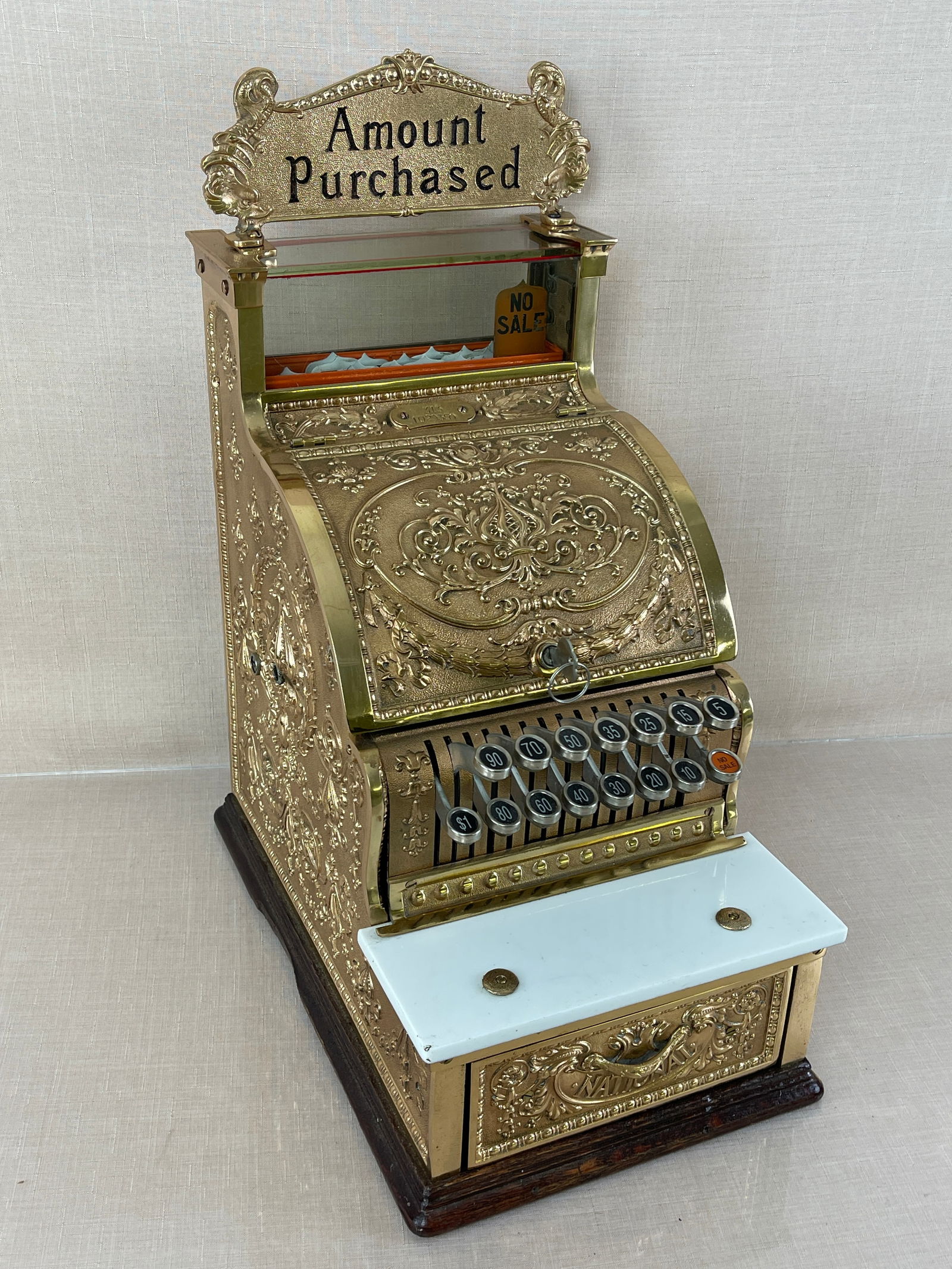 Antique National Brass Cash Register Auction