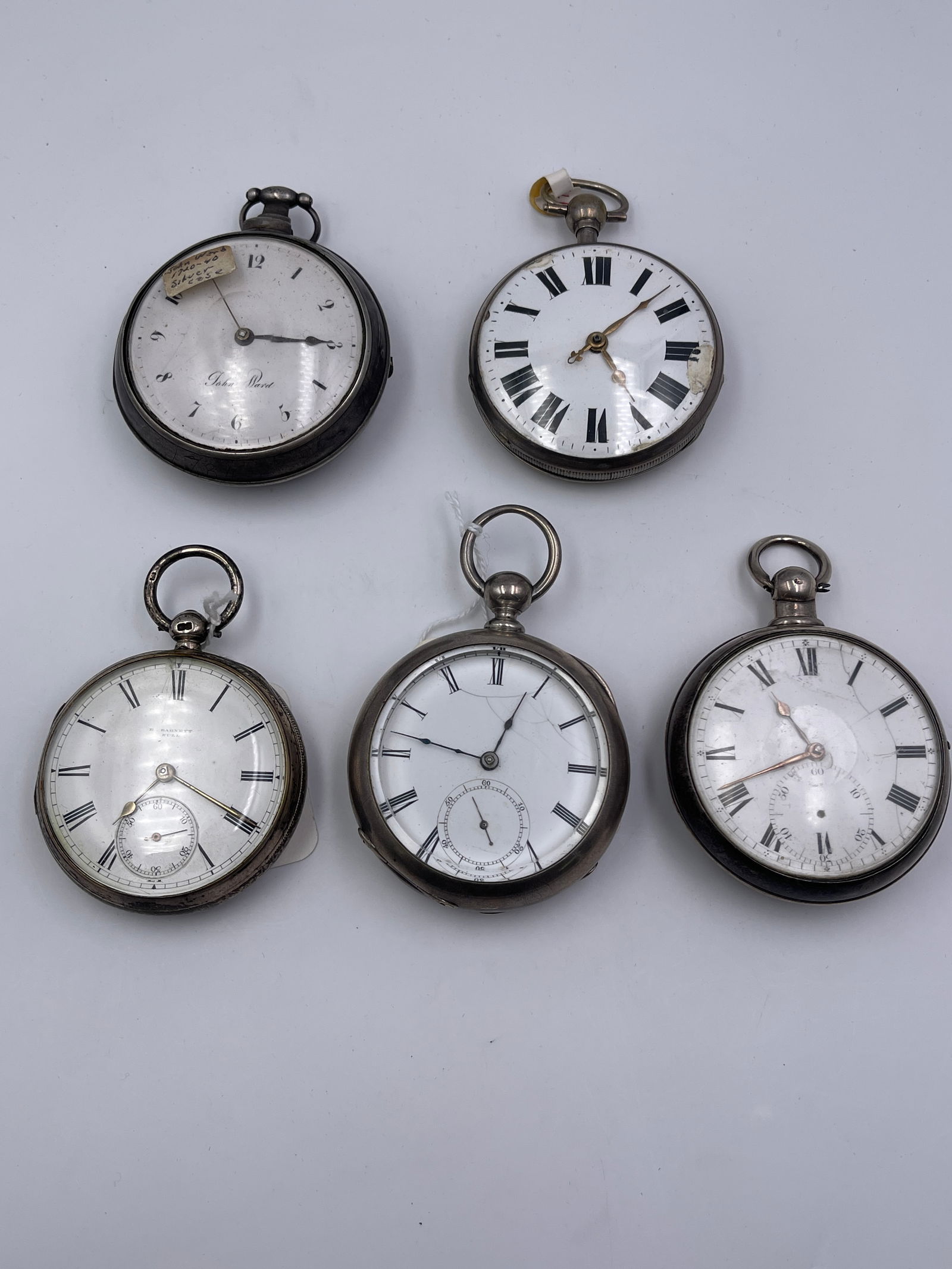 Early Silver Cased Key Wind Pocket Watches (1 of 14)