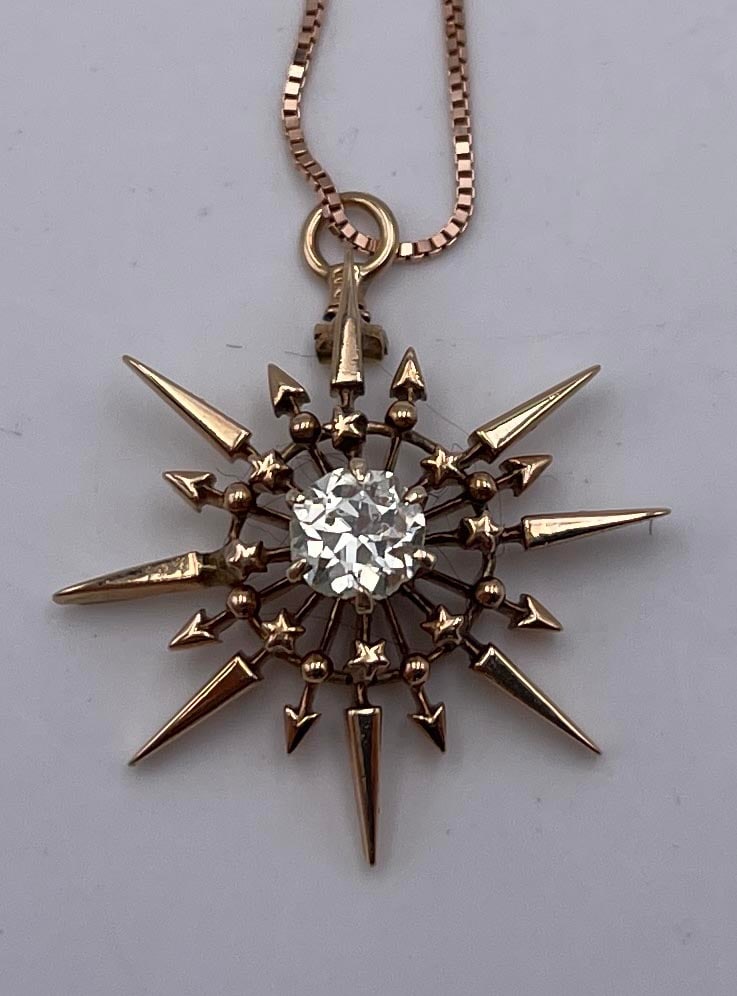 Antique 14k .75ct Celestial Diamond Necklace (1 of 5)