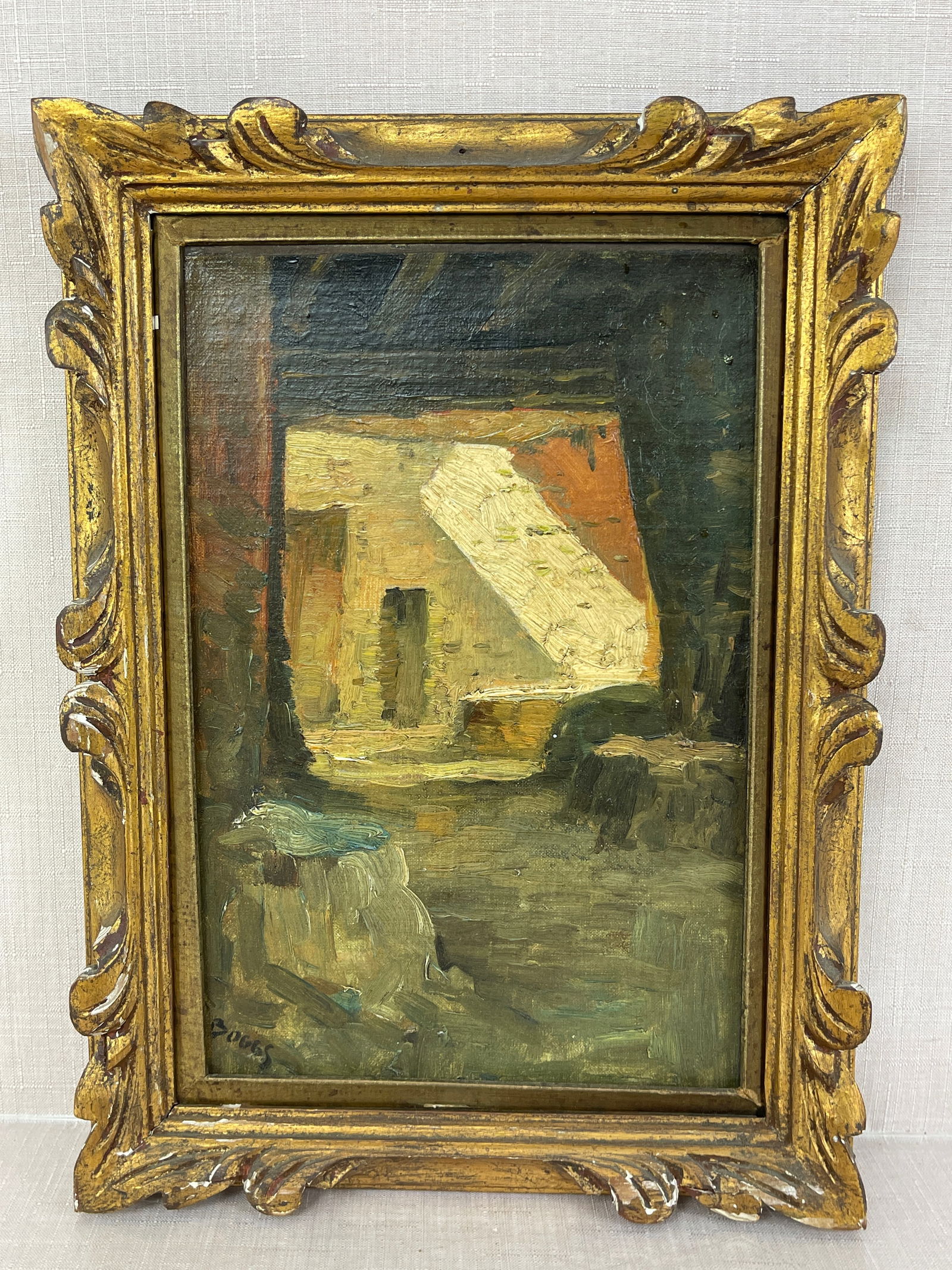 Frank Boggs Alley Scene, Oil on Canvas (1 of 5)