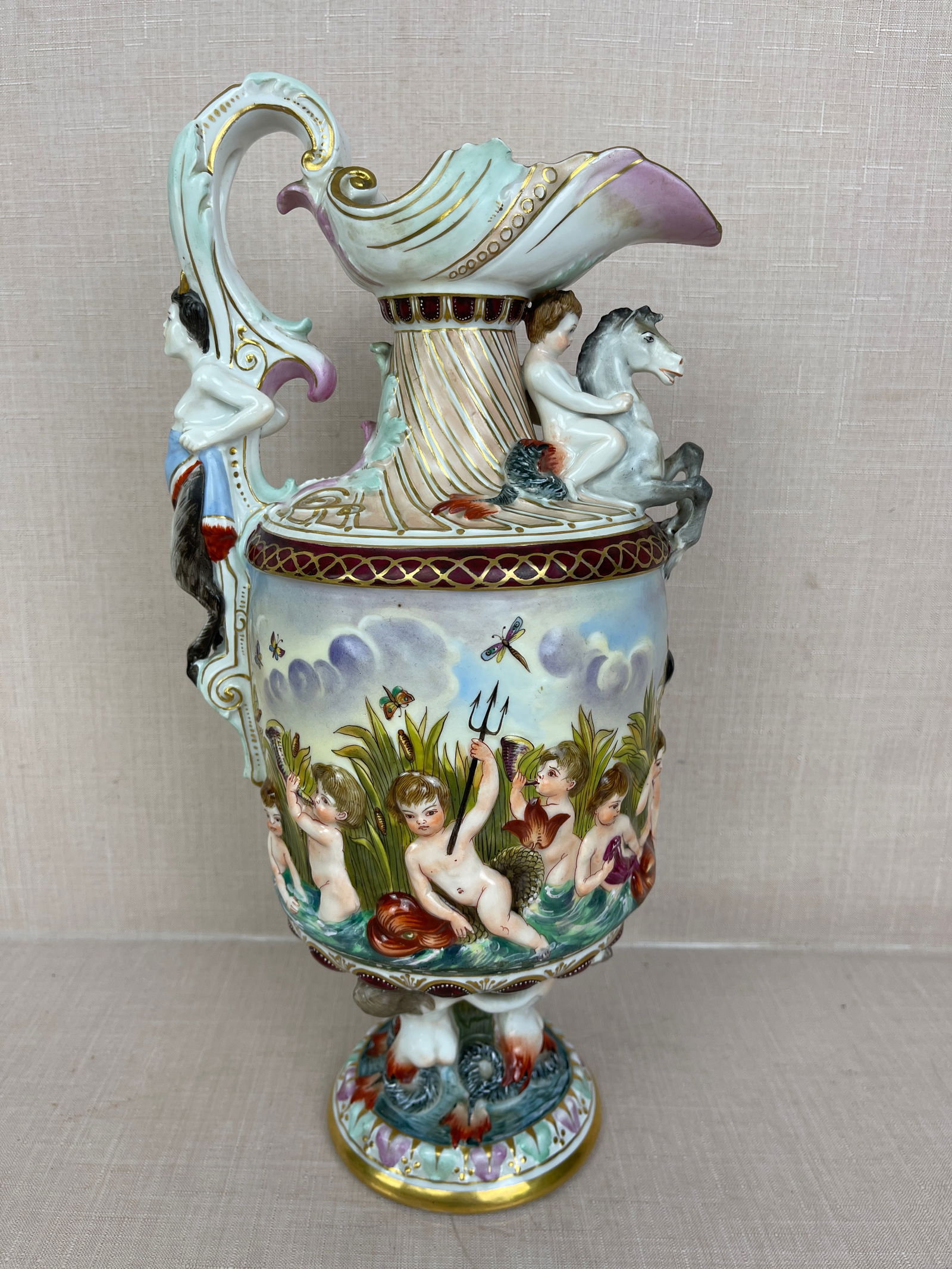 Capodimonte Porcelain Ewer (1 of 8)