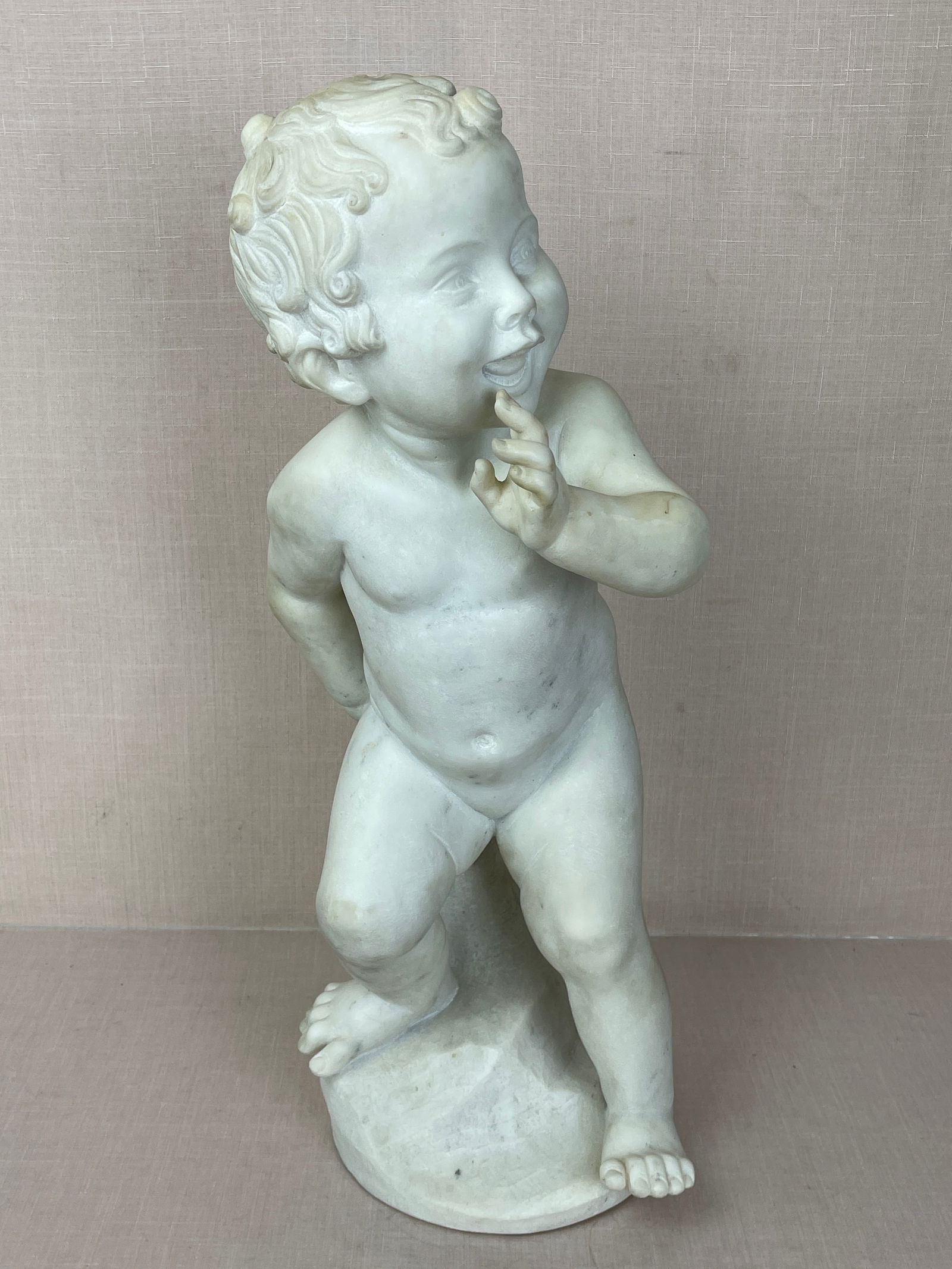 Antique Cavicchioli, Marble Cherub Statue (1 of 7)