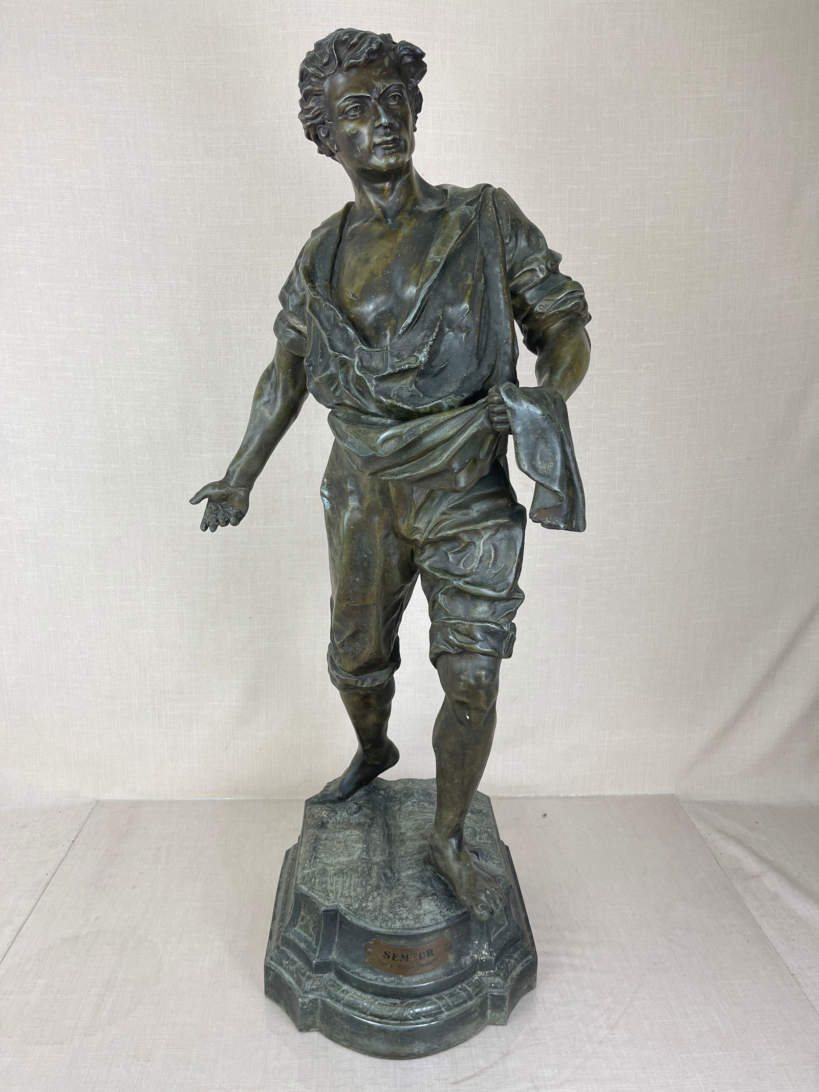 F. Milliot "Semeur Spelter" French Sculpture (1 of 13)