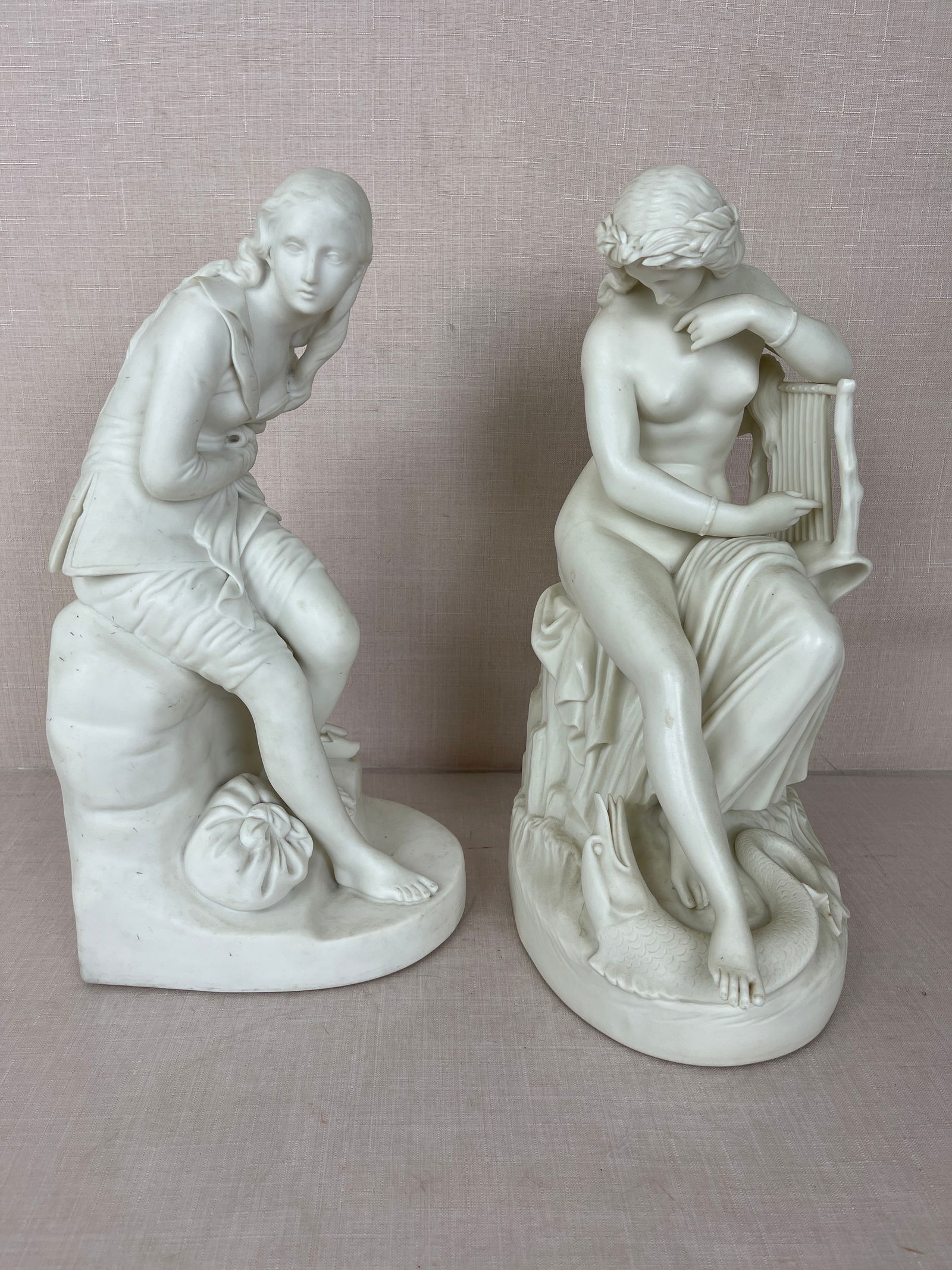 Seated Women Parian Statues (1 of 11)