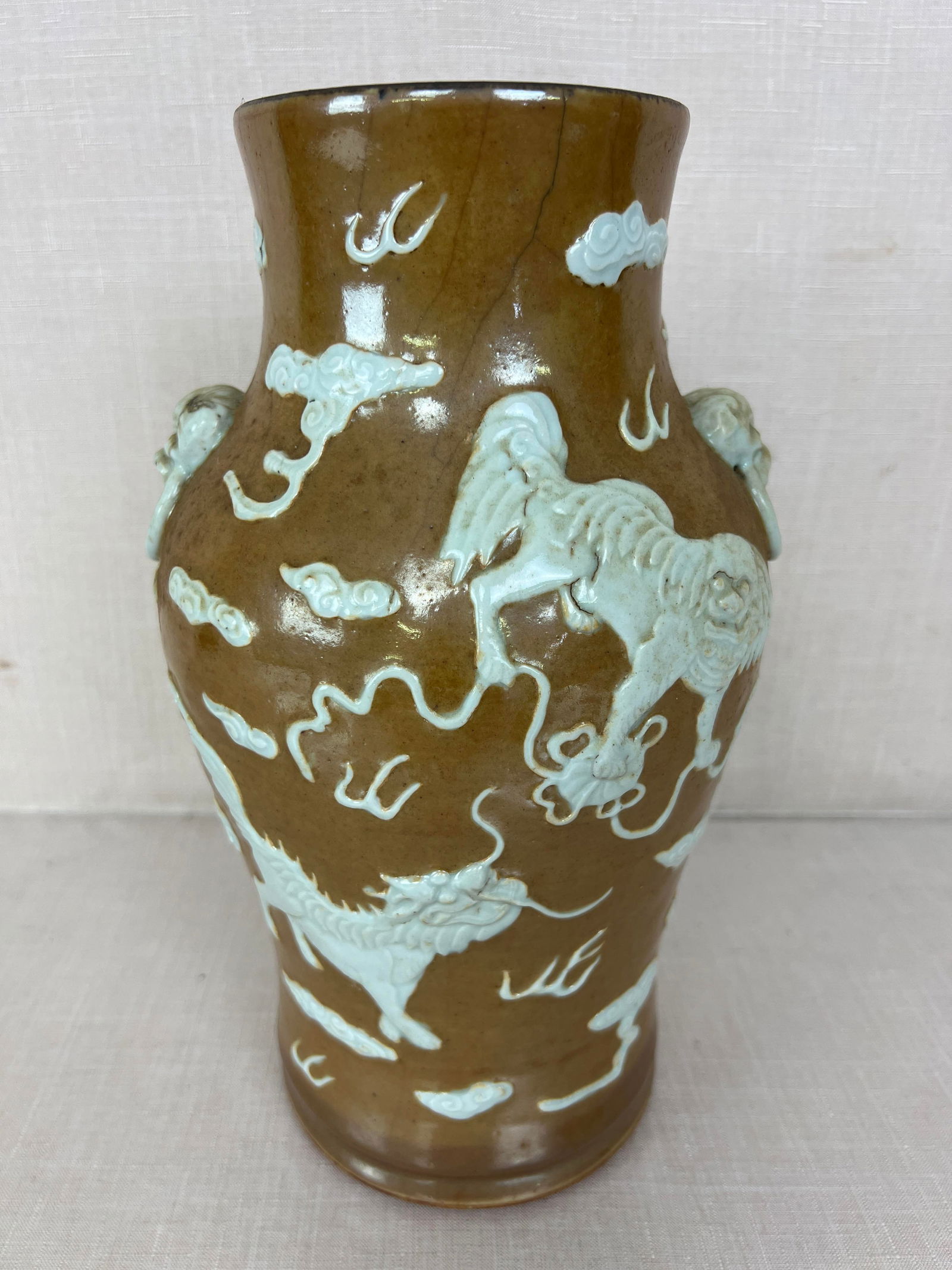 Chinese Decorated Pottery Vase (1 of 8)