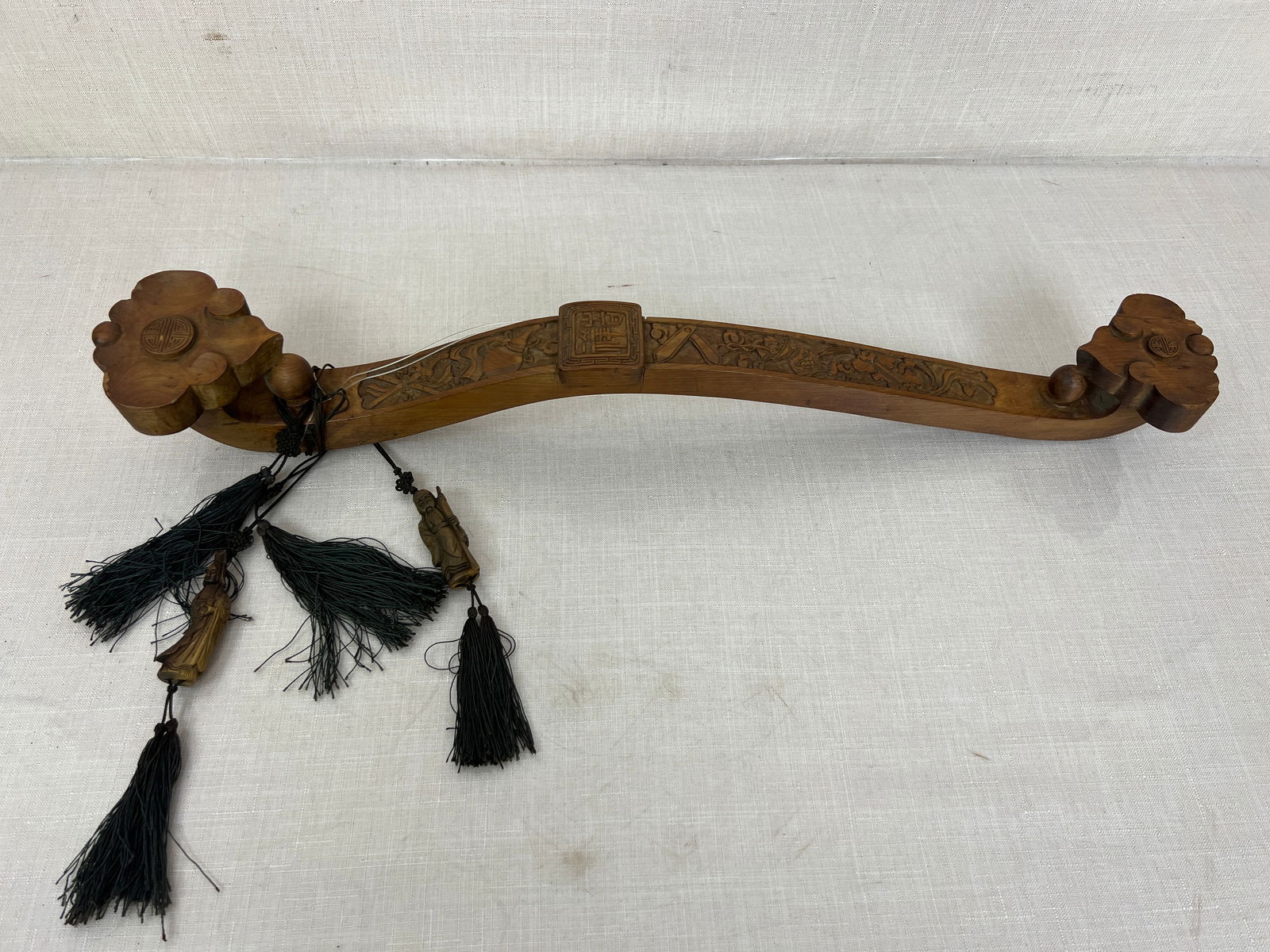 Chinese Wooden Ruyi Scepter: Nice condition. Length: 19.5"