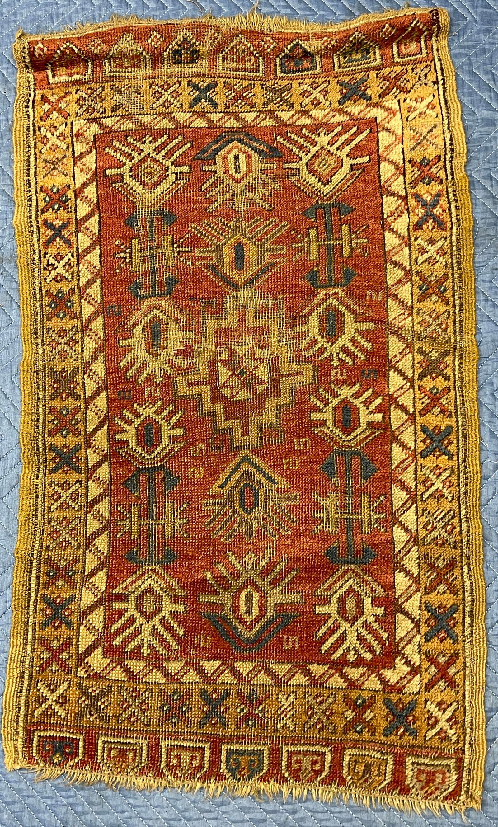 Small Antique Turkish Yastik Rug (1 of 6)