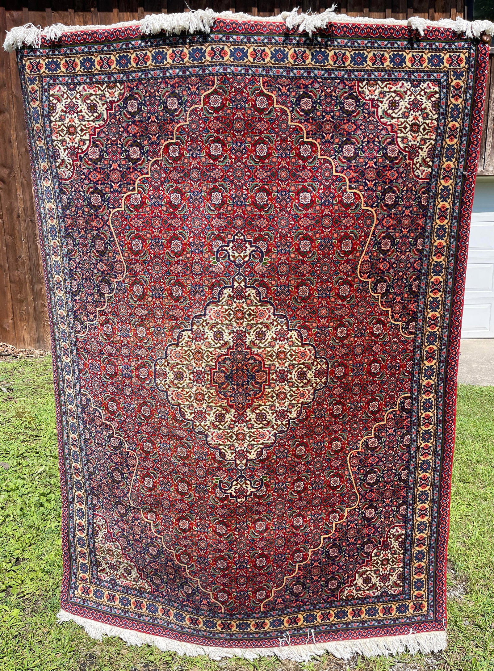 Contemporary Persian Bidjar: Finely woven. Good condition, no major wear. Has import tag on back. 6'10" x 5'