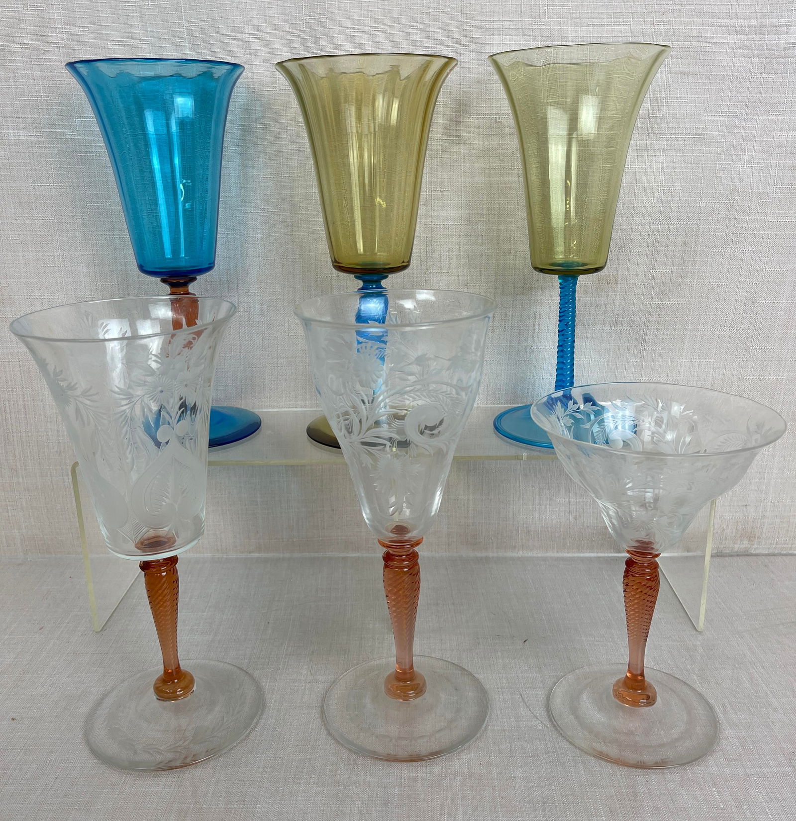 Steuben Art Glass Goblets (1 of 6)