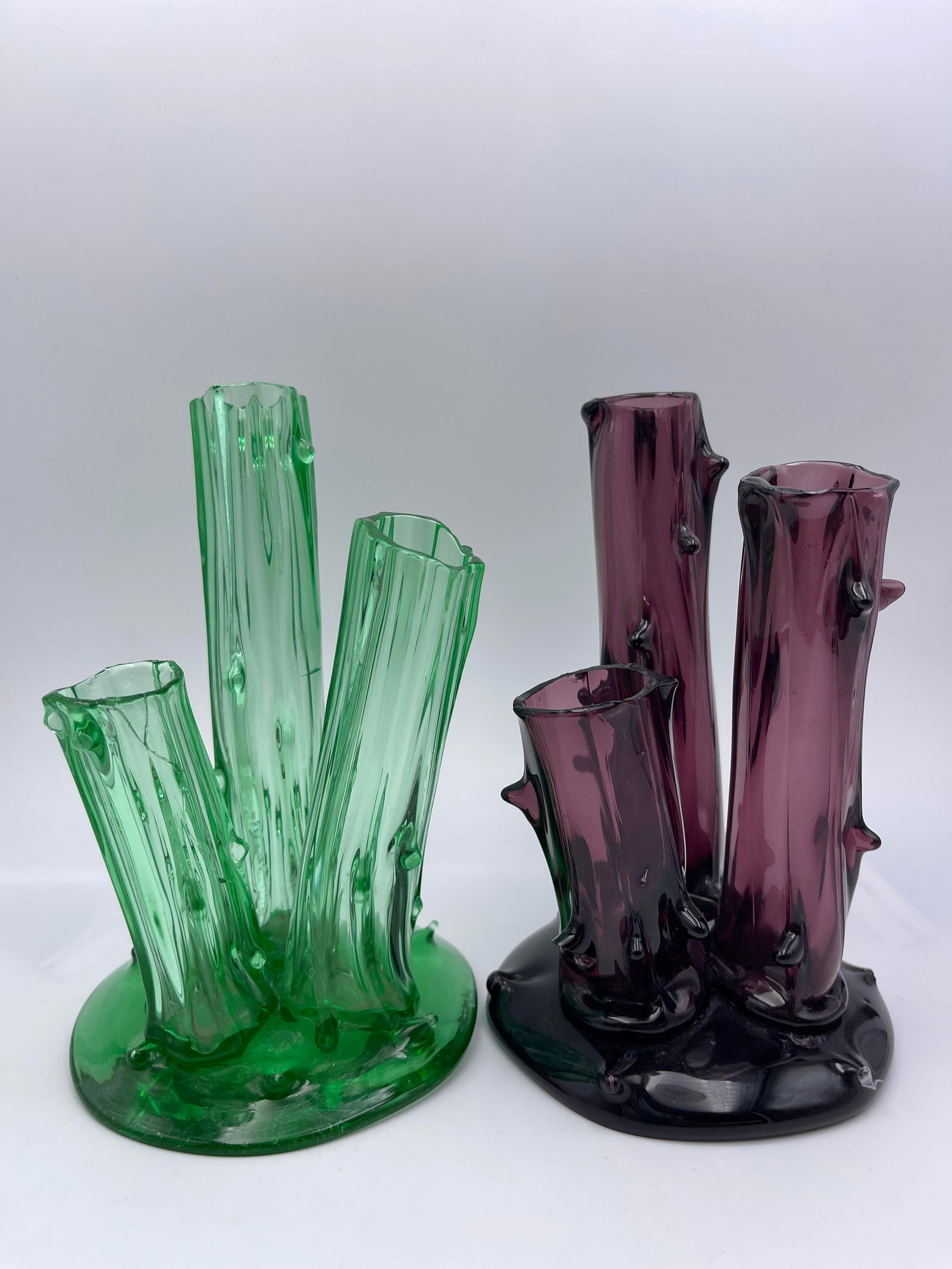 Steuben Pomona Tree Trunk Vases (1 of 10)