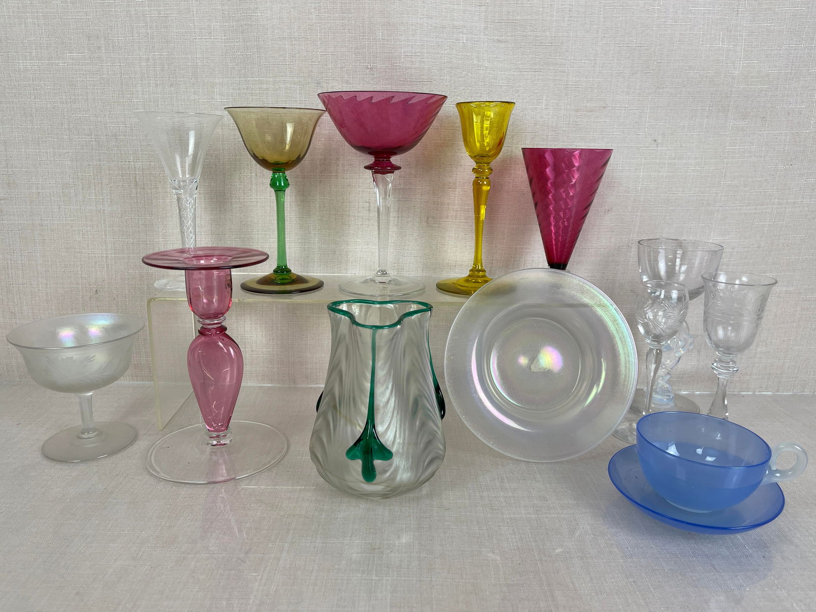 Asstd. Steuben & Libbey Art Glass Stemware (1 of 13)