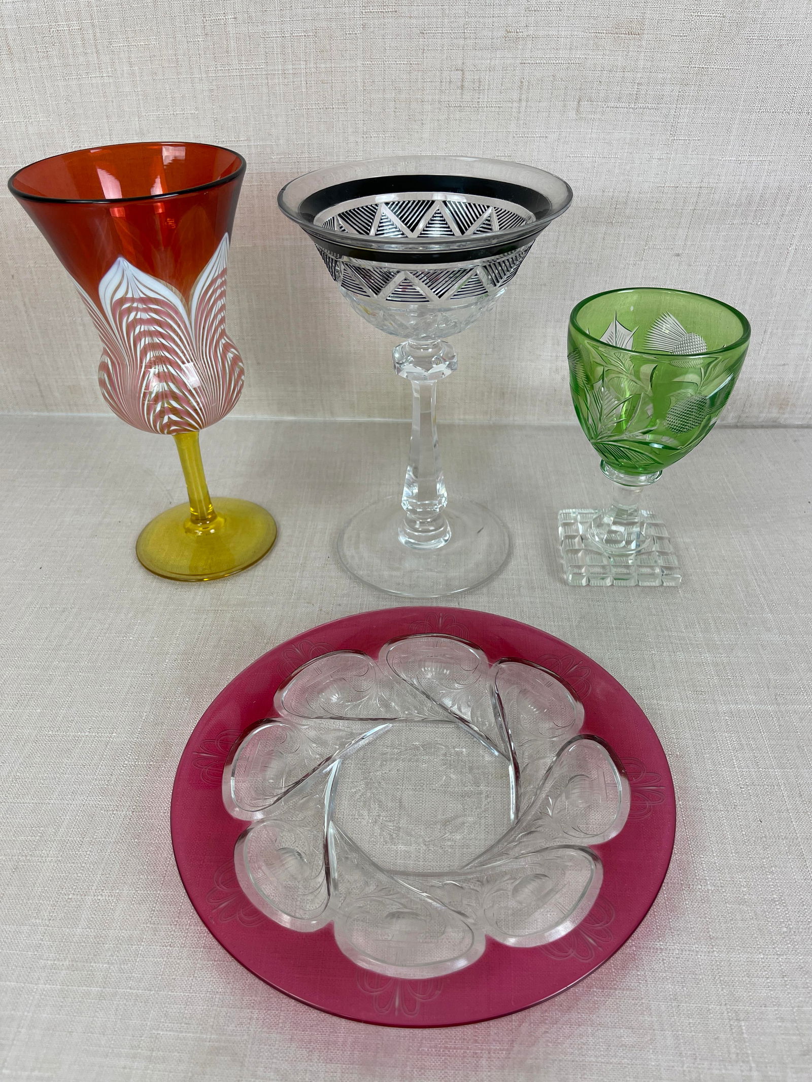Steuben & Durand Art Glass Stemware (1 of 6)