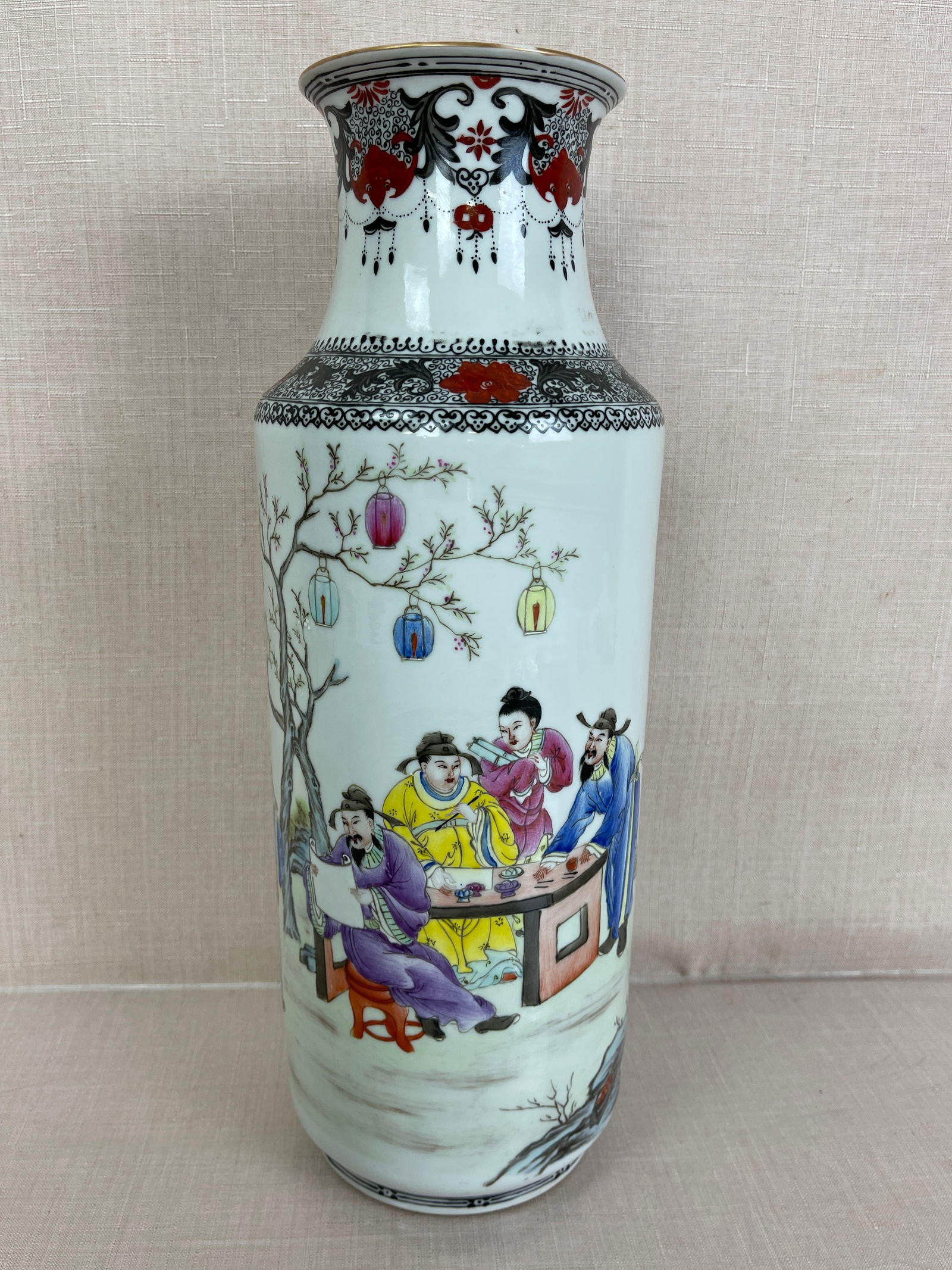 Chinese Hand-Painted Porcelain Vase (1 of 6)