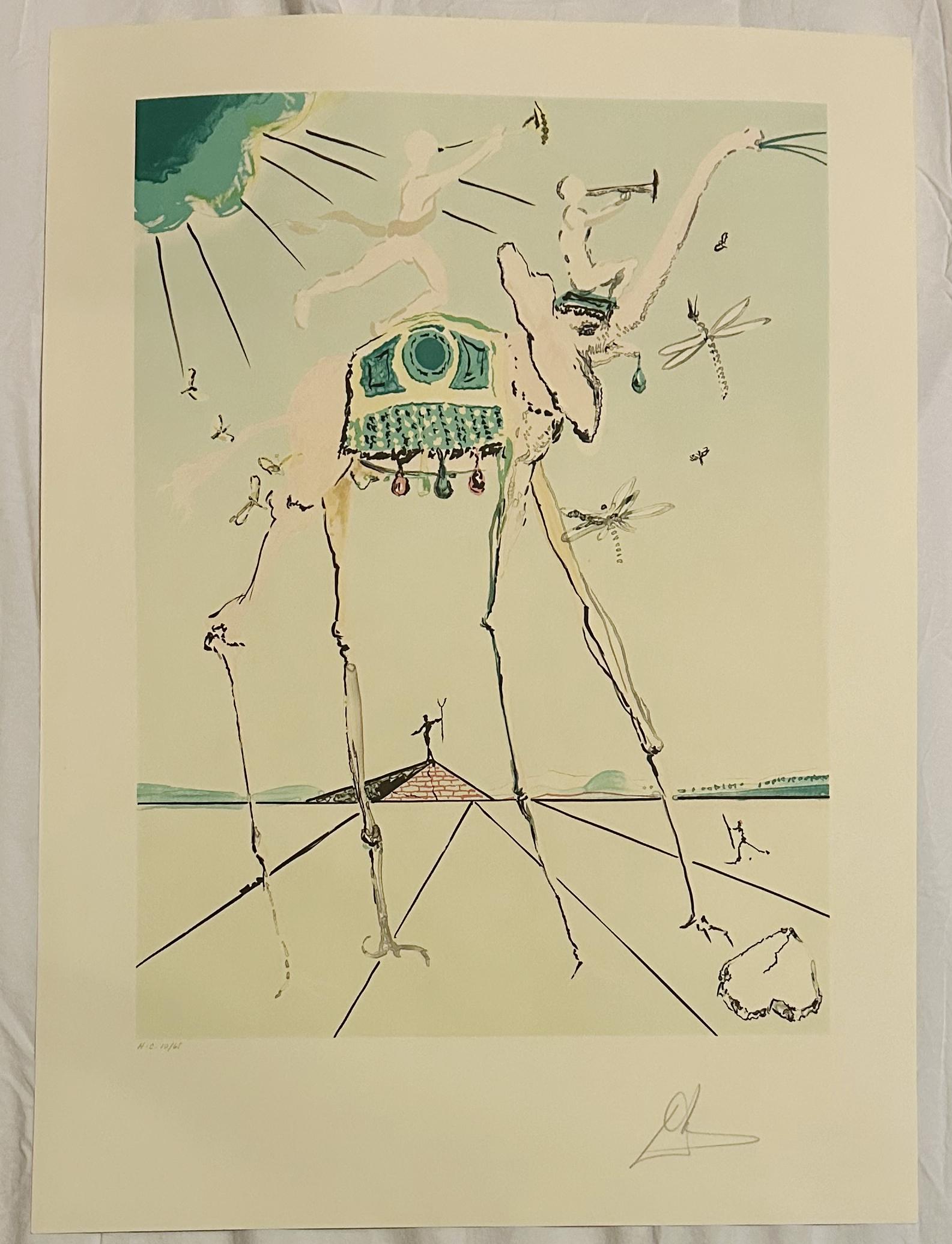 Salvador Dali Celestial Elephant Signed Lithograph (1 of 9)