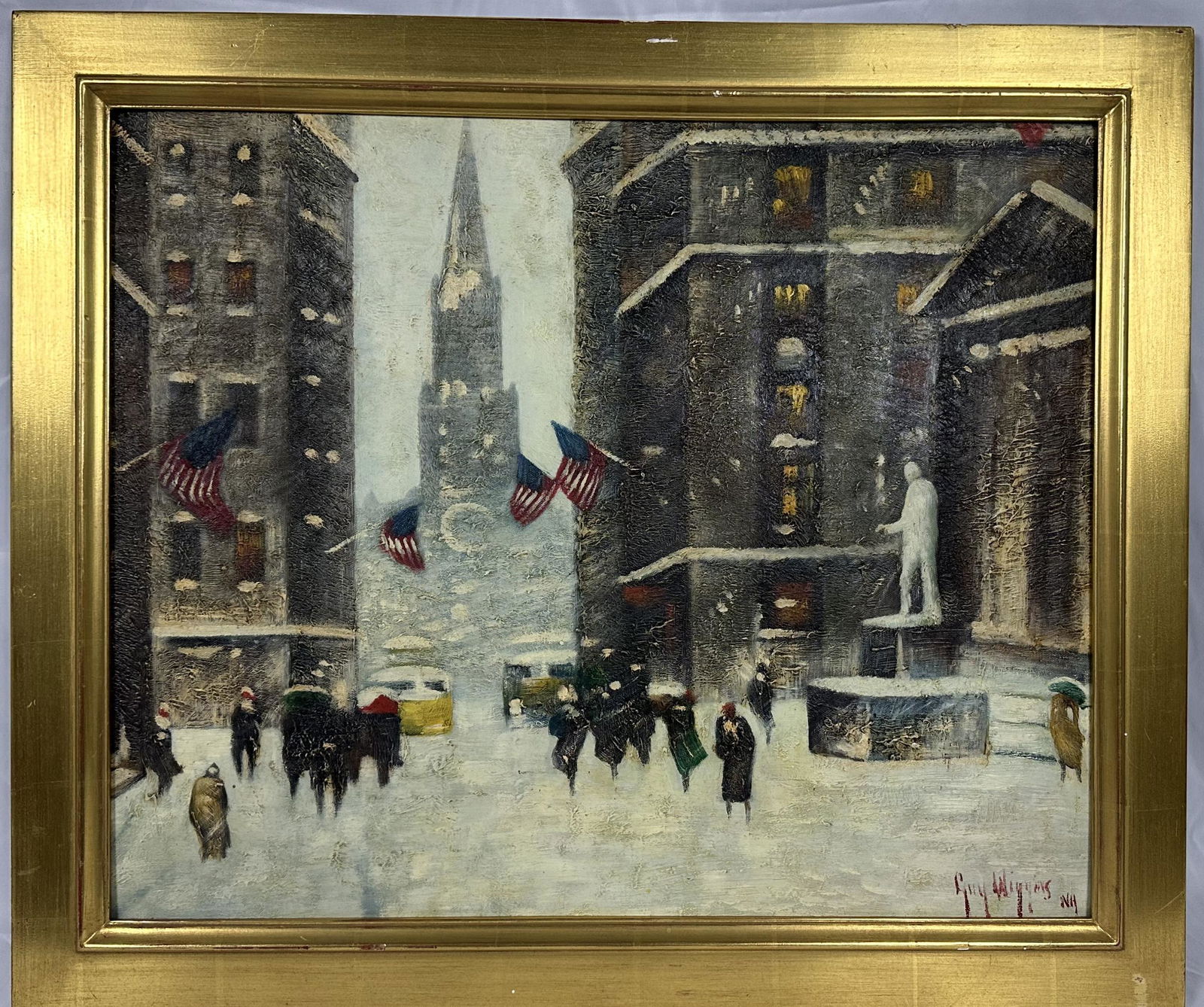 Painting After Guy Carleton Wiggins, Trinity Church, Wall St, New York City (1 of 6)