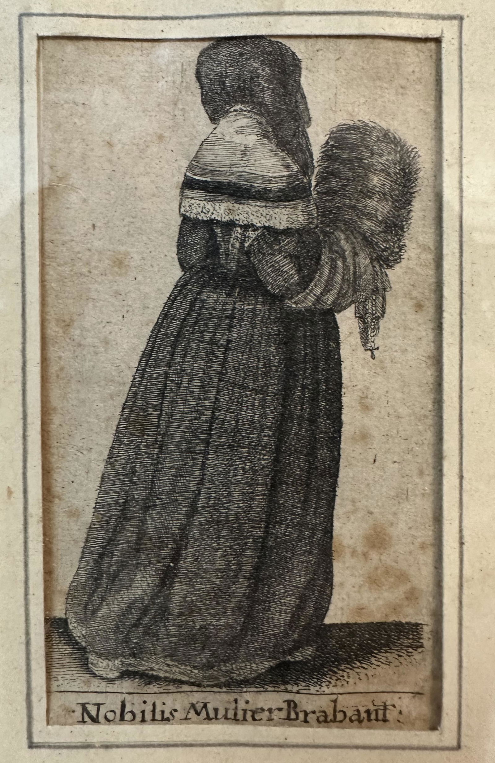 Etching Wenzel Hollar Nobilis Mulier Brabant 17th Century Old Master (1 of 6)