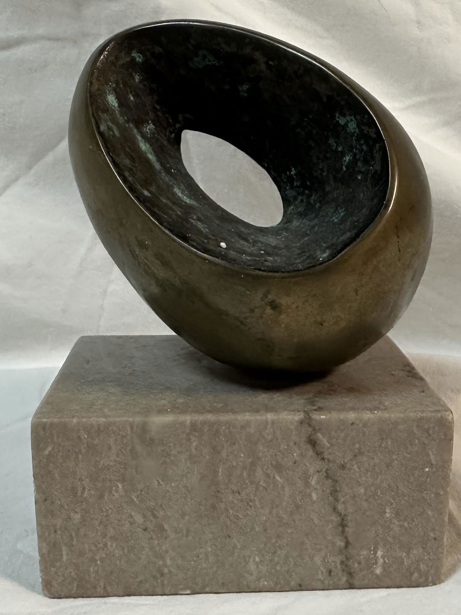 Lucio Fontana Style Bronze Sculpture (1 of 6)