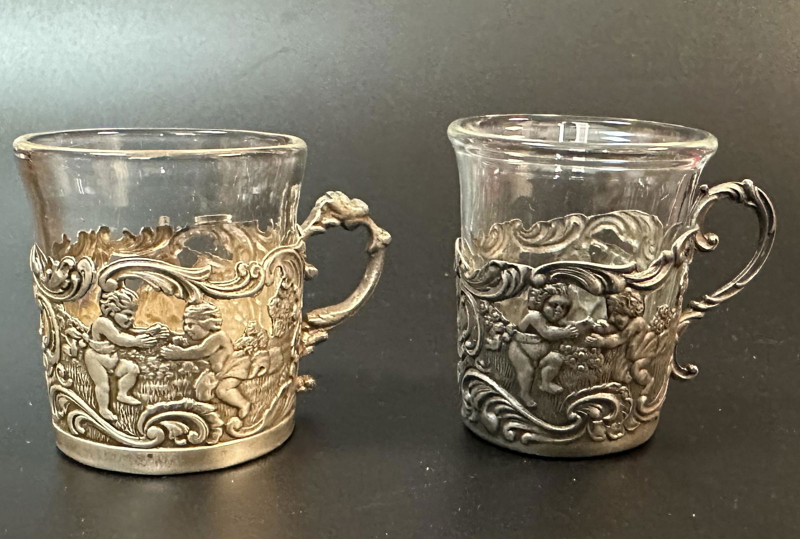 Two Diminutive Sterling Silver Repousse Cups (1 of 4)