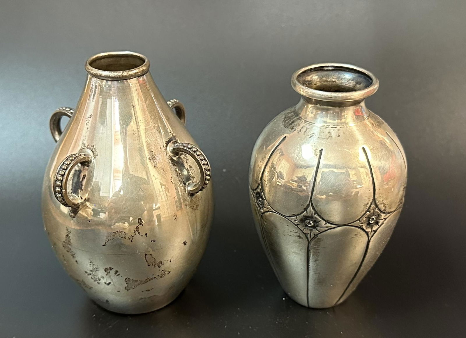 Two Silver Vases Greek and Austrian (1 of 5)