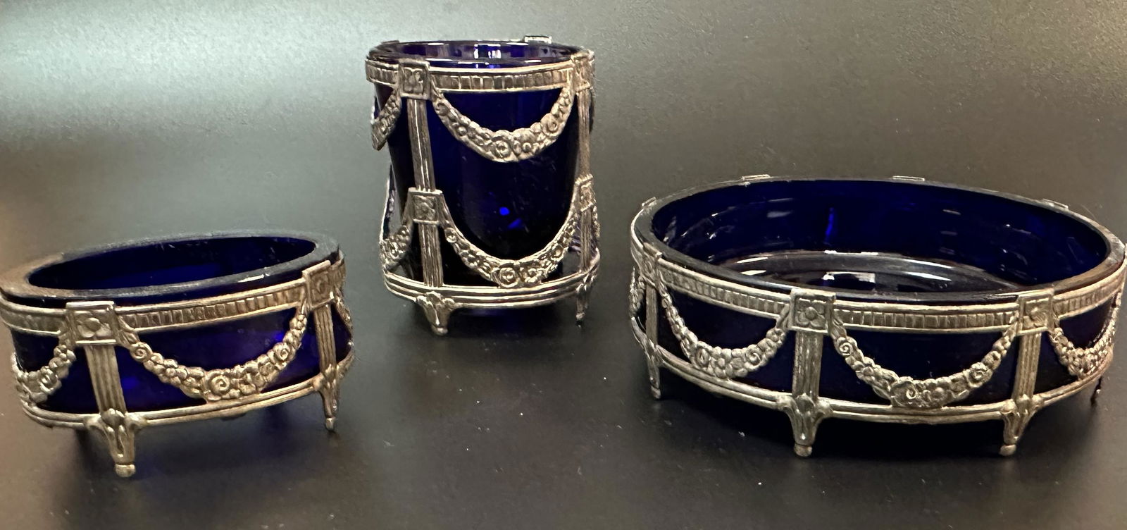 Three Piece Sterling Silver Condiments Set (1 of 5)