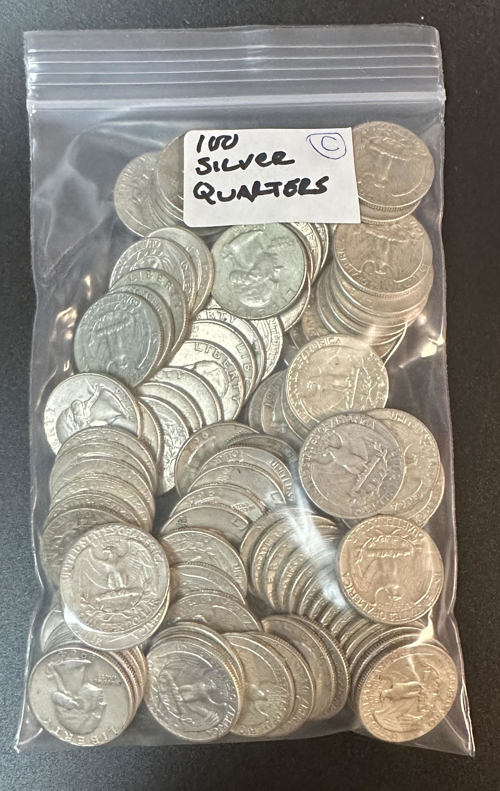100 Silver Washington Quarters 1964 and Earlier  Group C (1 of 2)