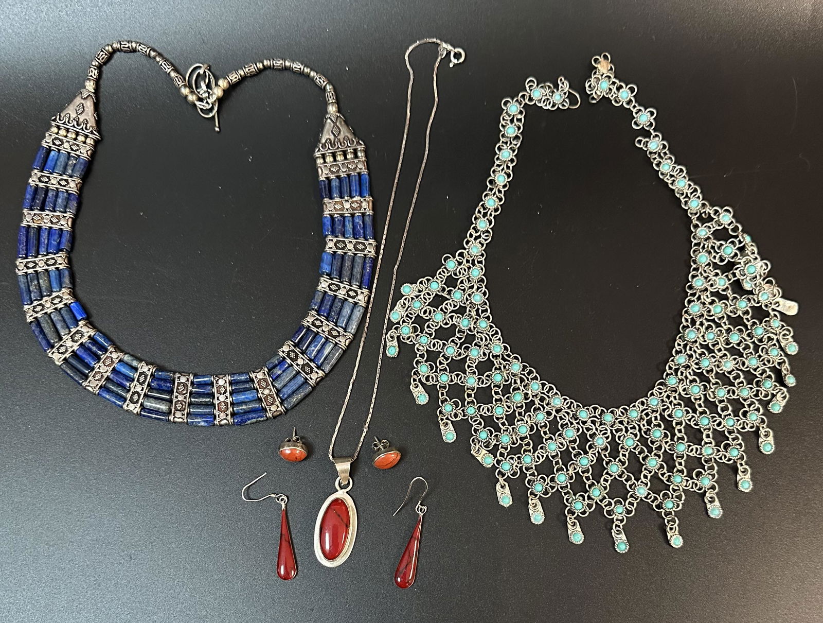 Silver and Stone Necklaces Lot A (1 of 4)