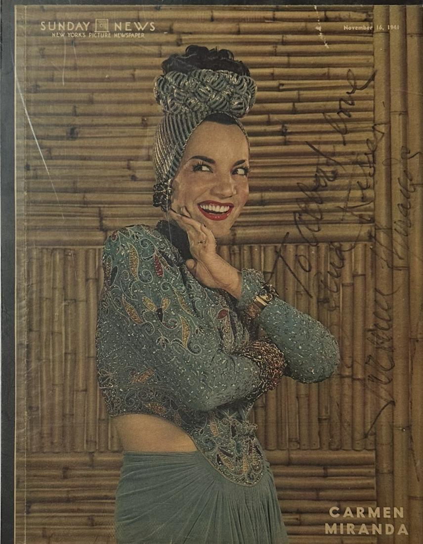Carmen Miranda Autographed Large Printed Photo (1 of 2)