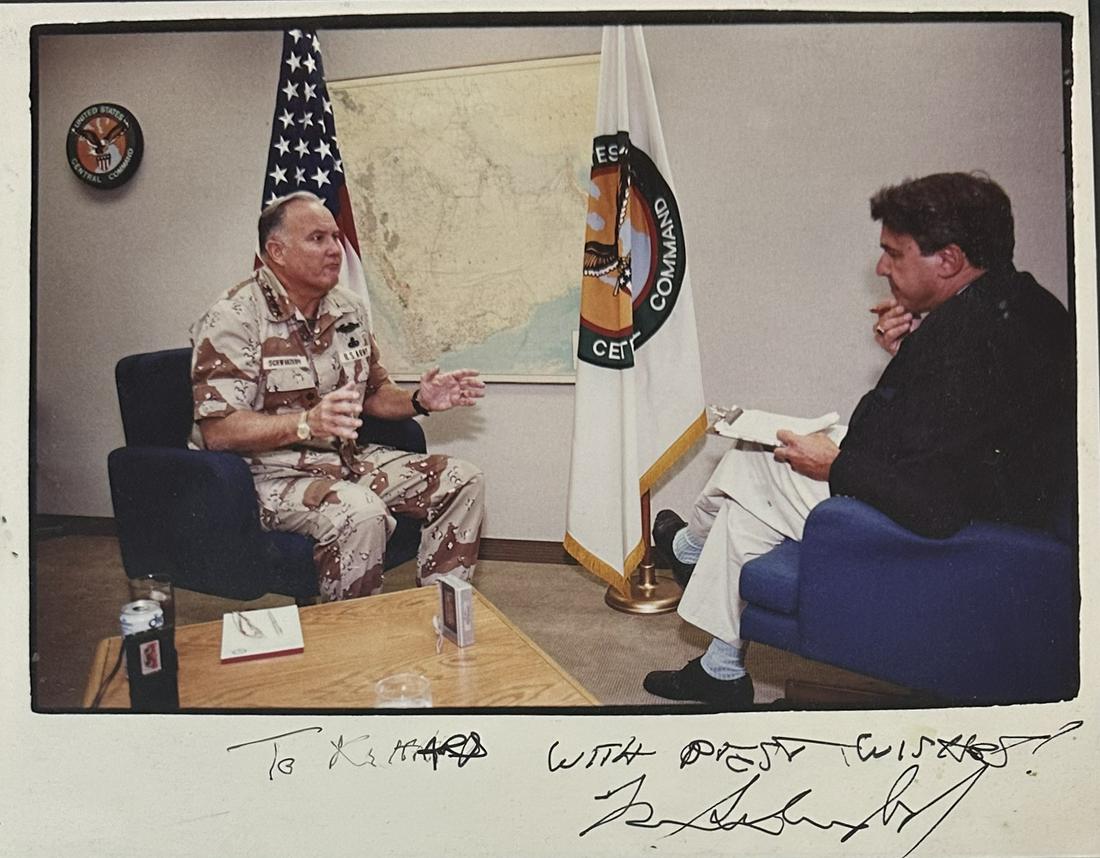 Norman Schwarzkopf Autographed Press Photo (1 of 2)