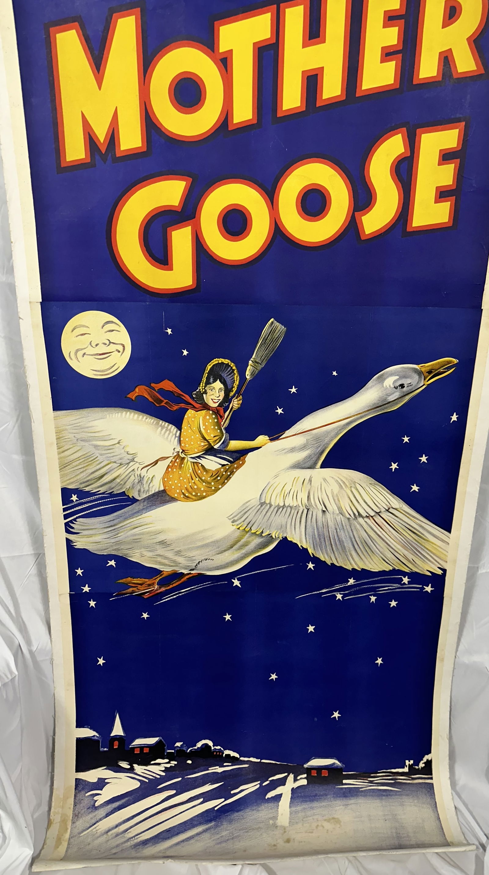 1930s Three Sheet Movie Poster Mother Goose 90 Inches Tall +, linen backed (1 of 7)