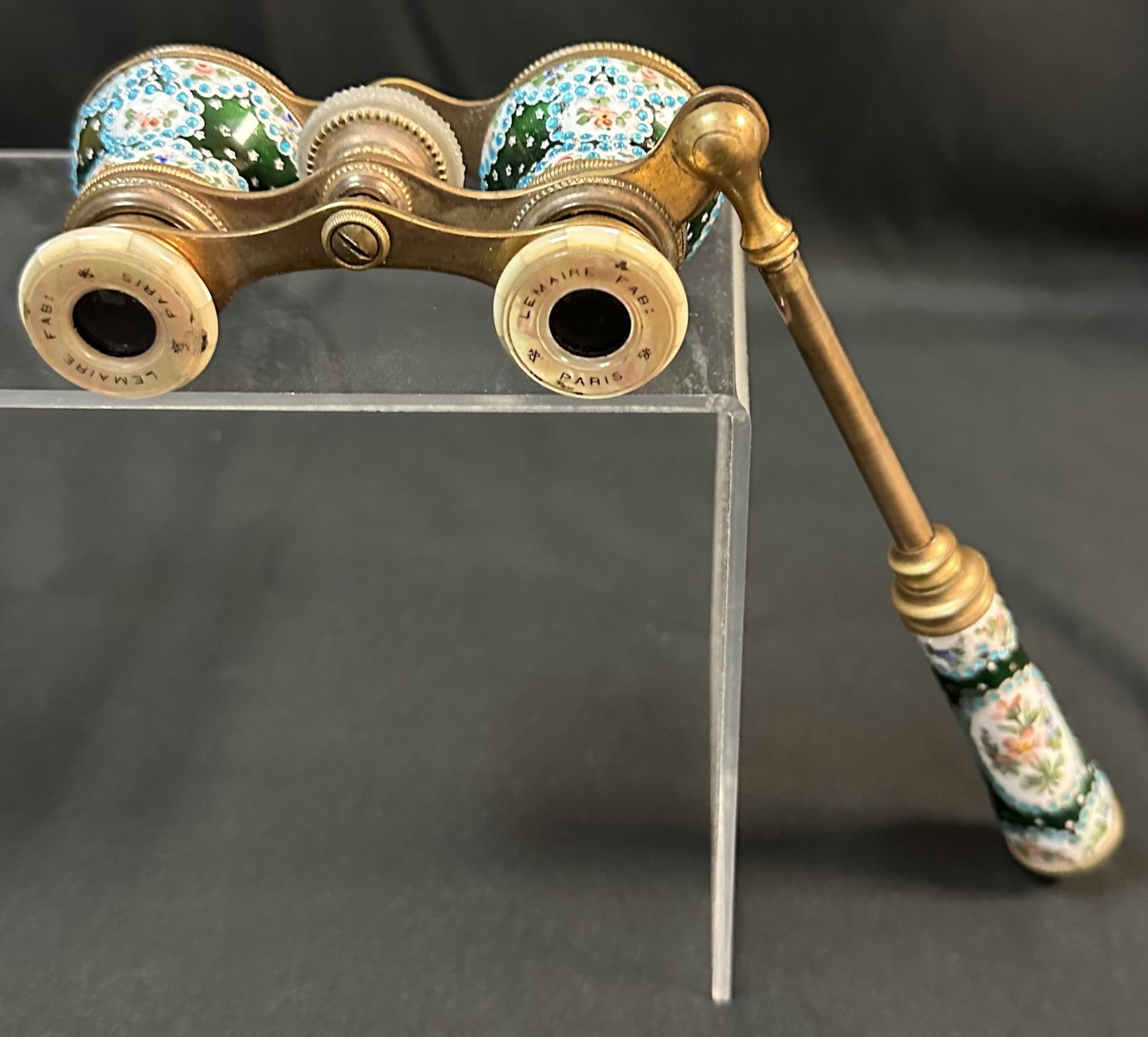 Antique French Enameled and Jeweled Opera Glasses Lemaire Paris (1 of 10)