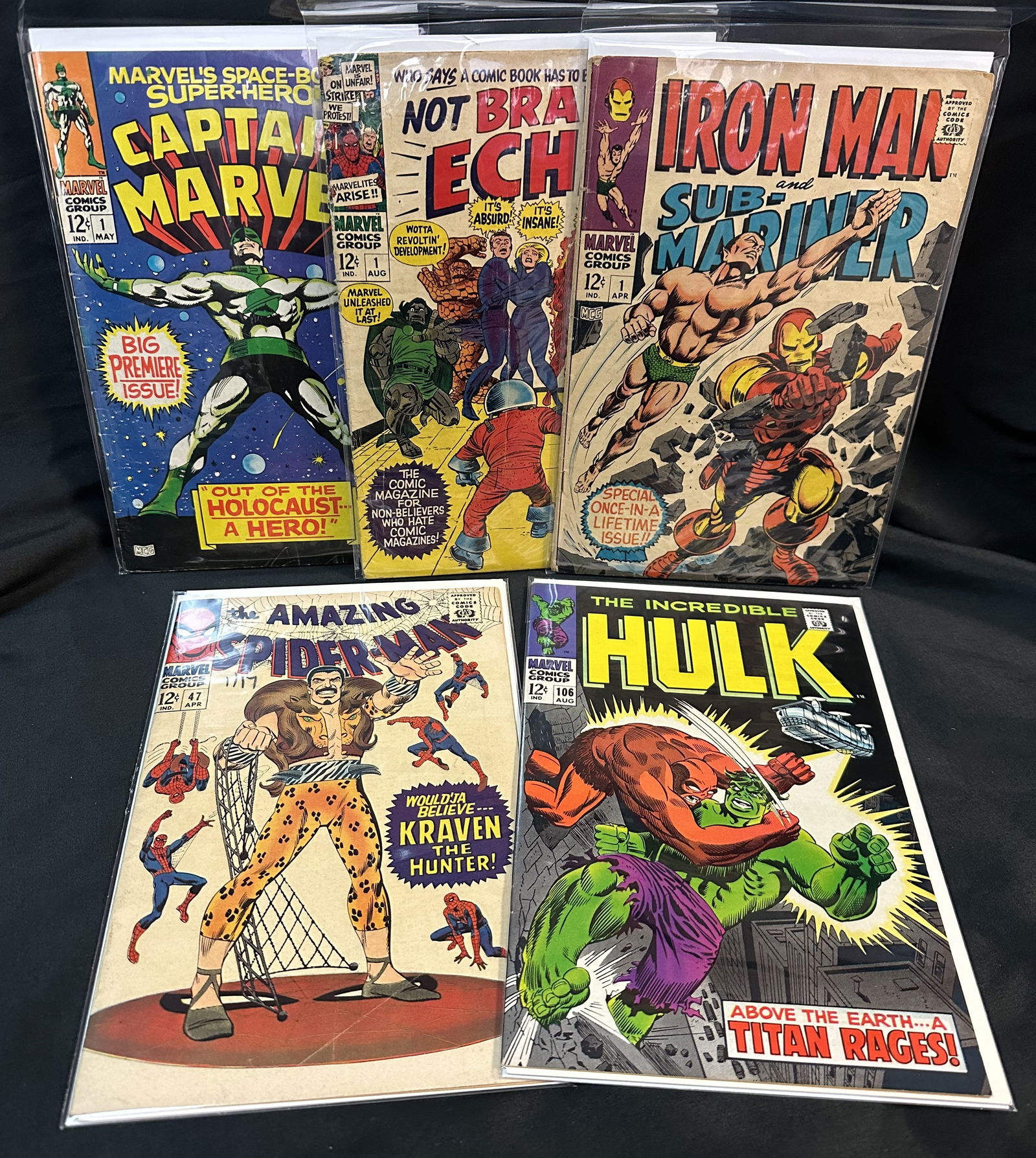 Five Marvel 12c Superhero Comic Books including Three #1 Issues (1 of 6)