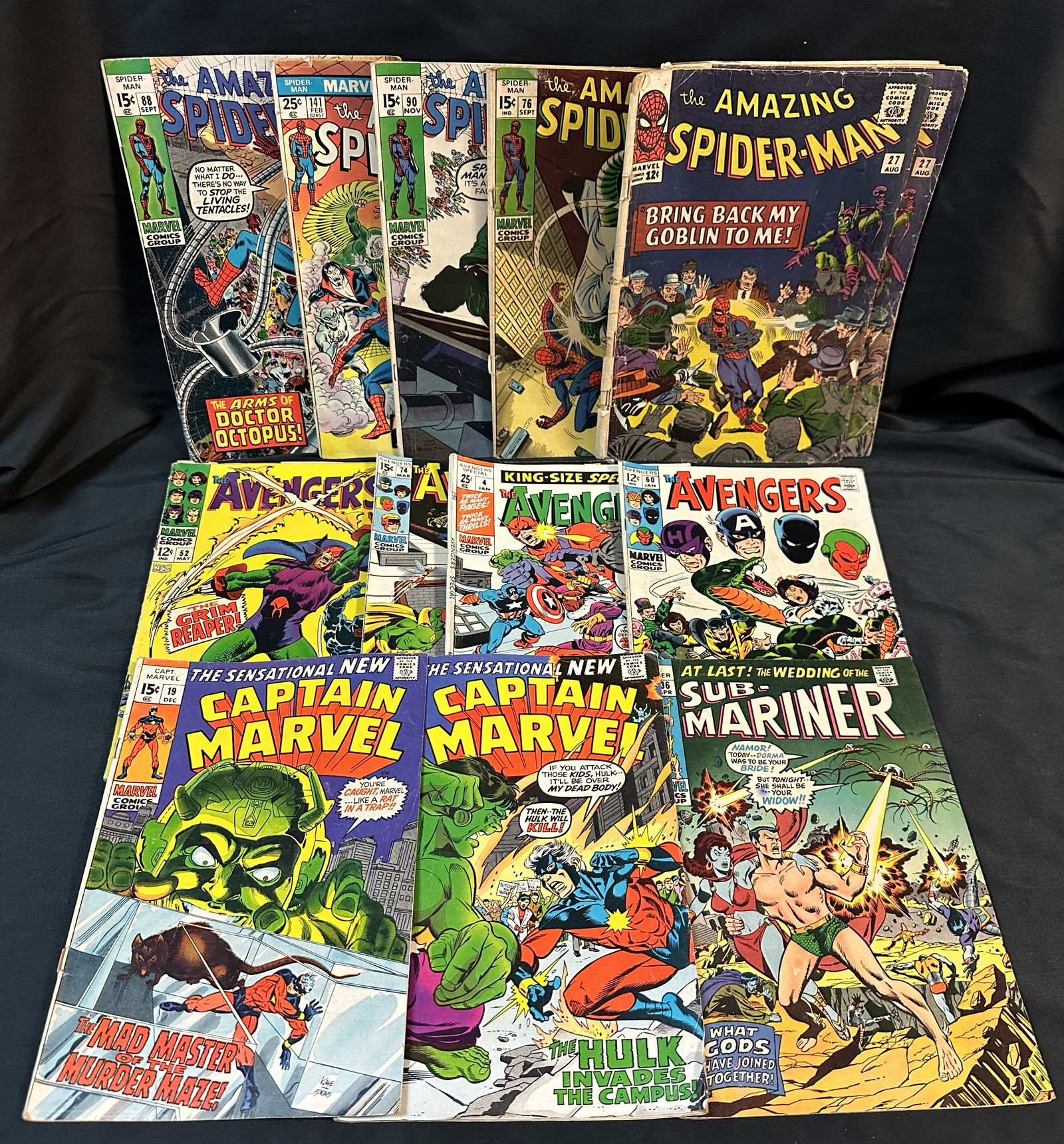 Marvel 12c and 15c Superhero Comic Books Amazing Spiderman, Avengers + (1 of 4)