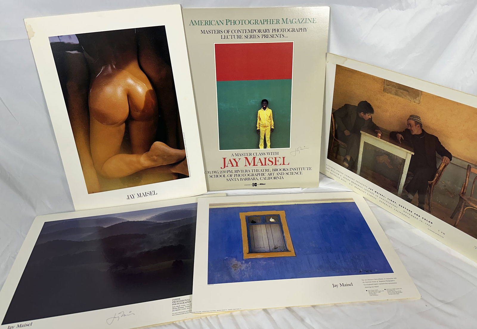 Jay Maisel Photographic Print Group 1: This lot consists of foam core backed photographic posters and one additional unbacked poster with two being signed. Jay Maisel began his photography career in 1954. While his portfolio includes the l