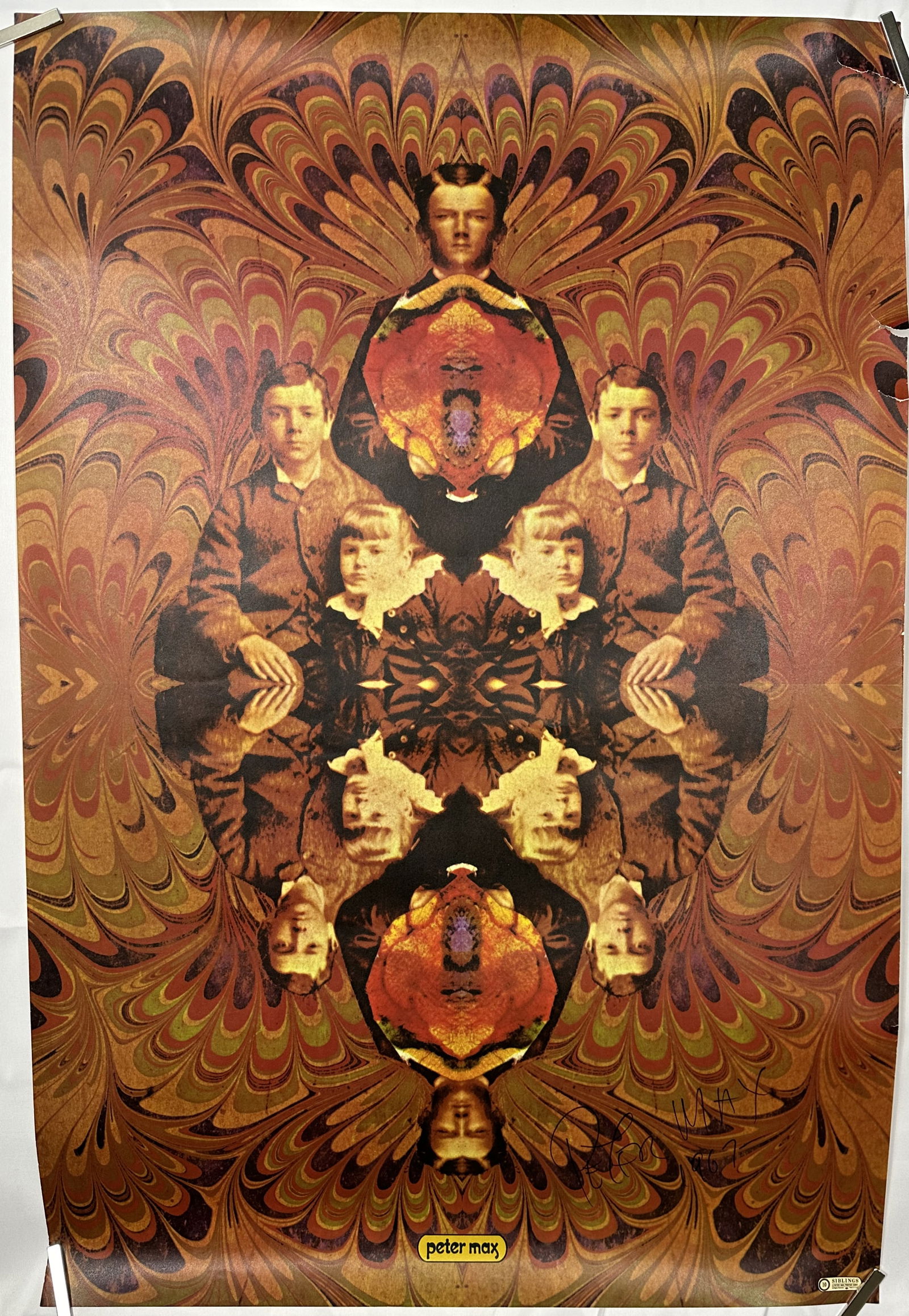 Peter Max Signed Poster Siblings (1 of 3)