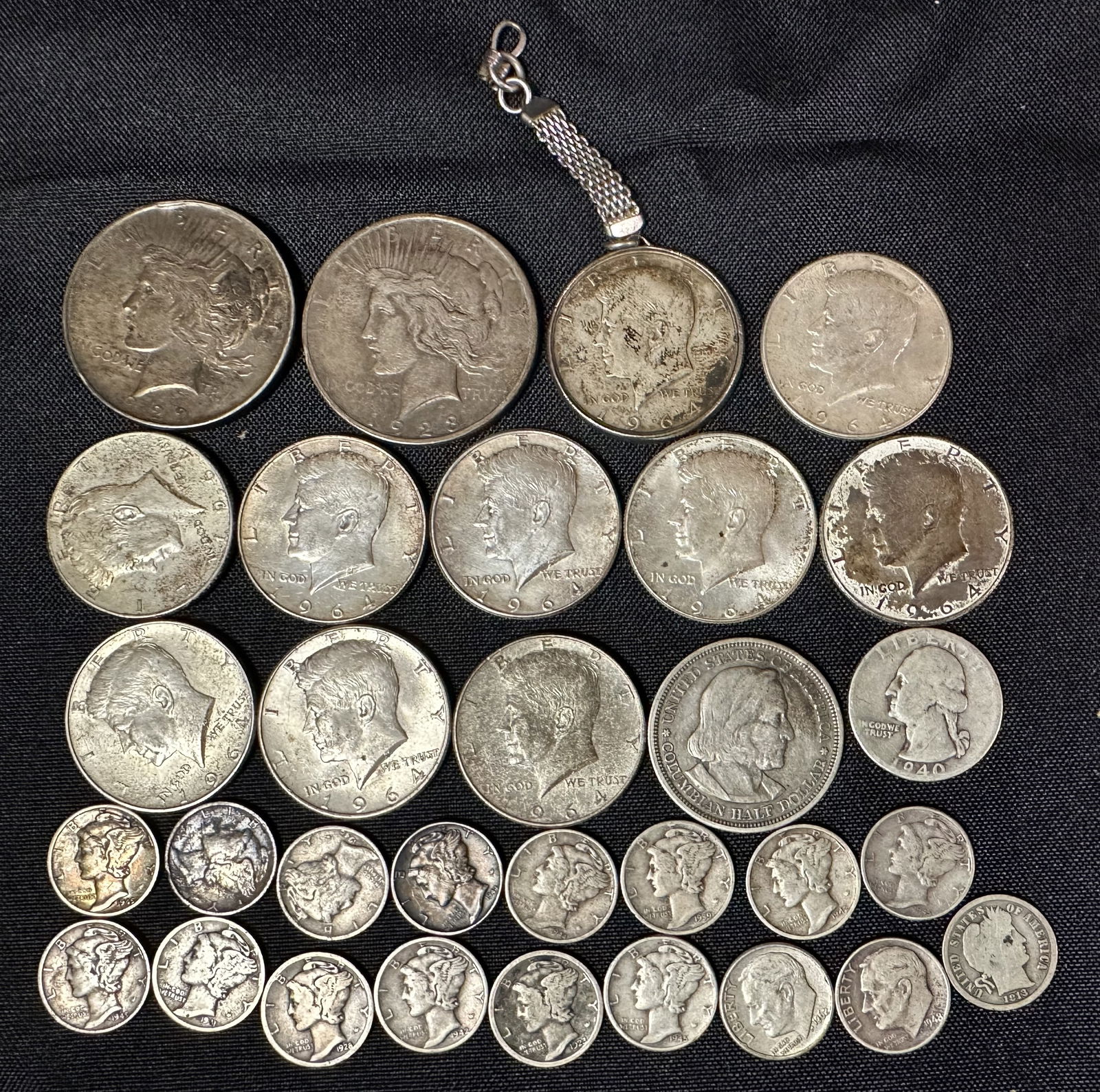 Large Group US Coins: Dollars, Halfs, Dimes + (1 of 5)