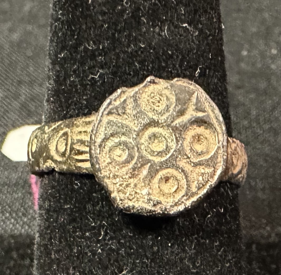 Byzantine Ring 6th-7th Century Documented Bronze Ring (1 of 5)